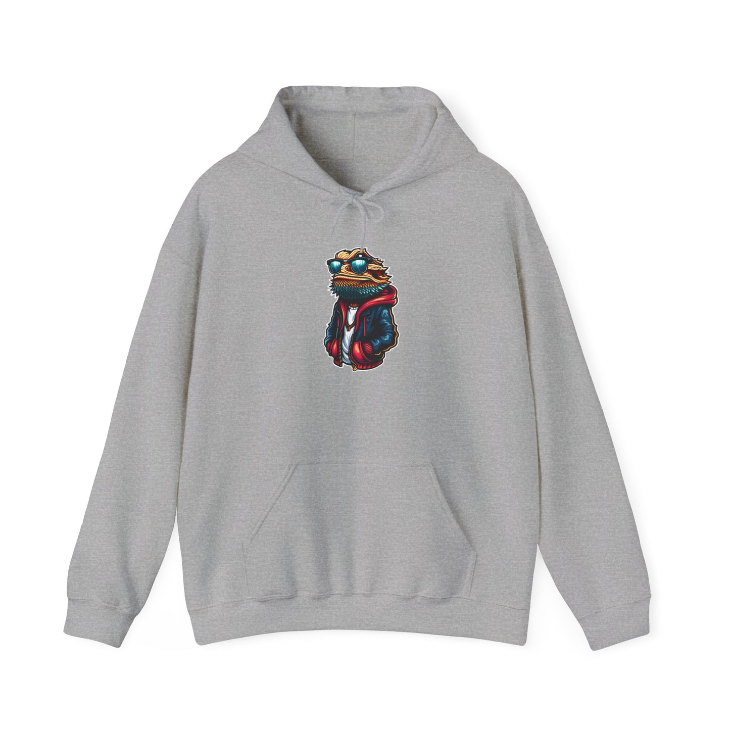 Cool Beardie Unisex Hooded Sweatshirt with Bold Print - Great for Reptile Lovers
