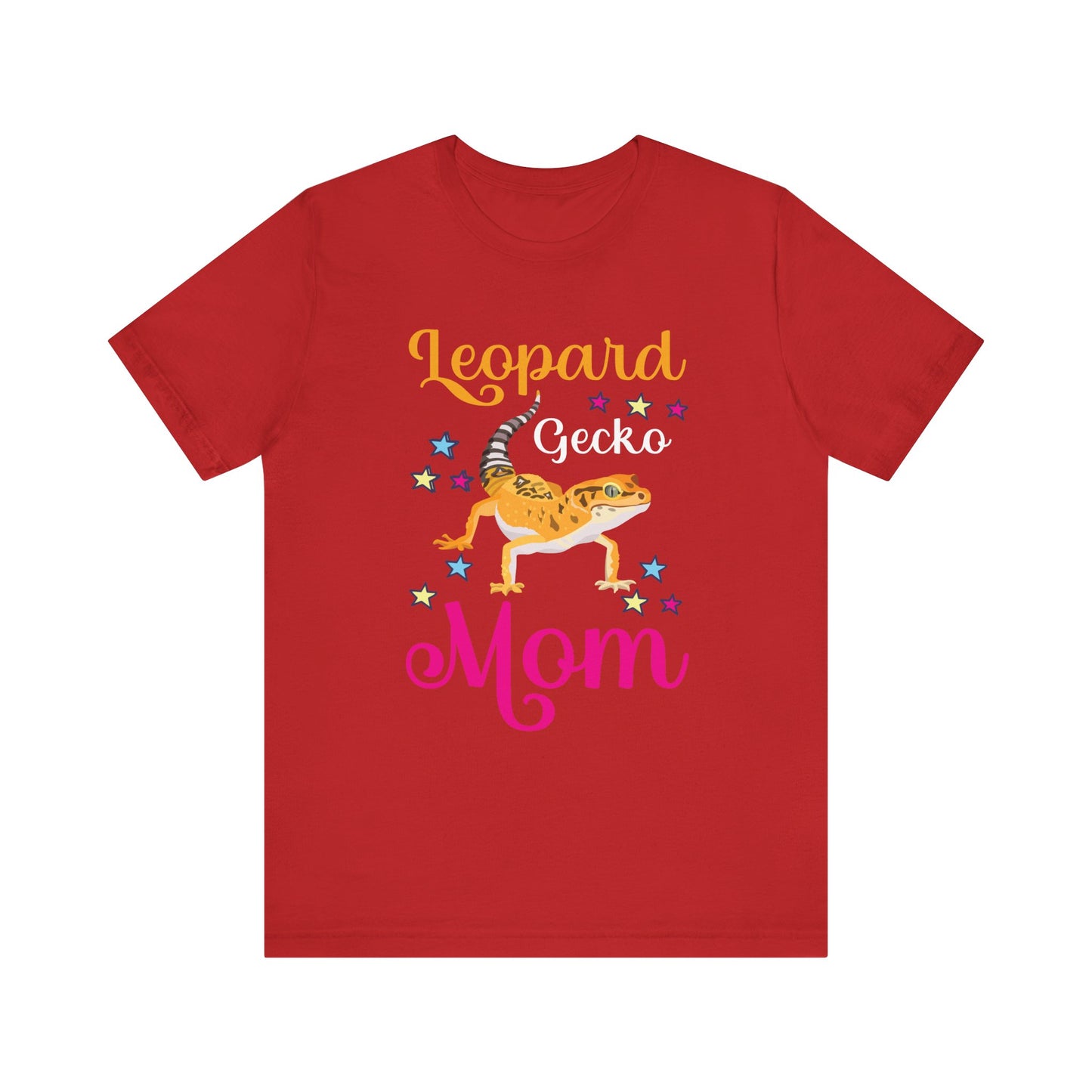 "Leopard Gecko Mom" Print Unisex Jersey Tee - Casual Everyday Wear - Great for Reptile Lovers