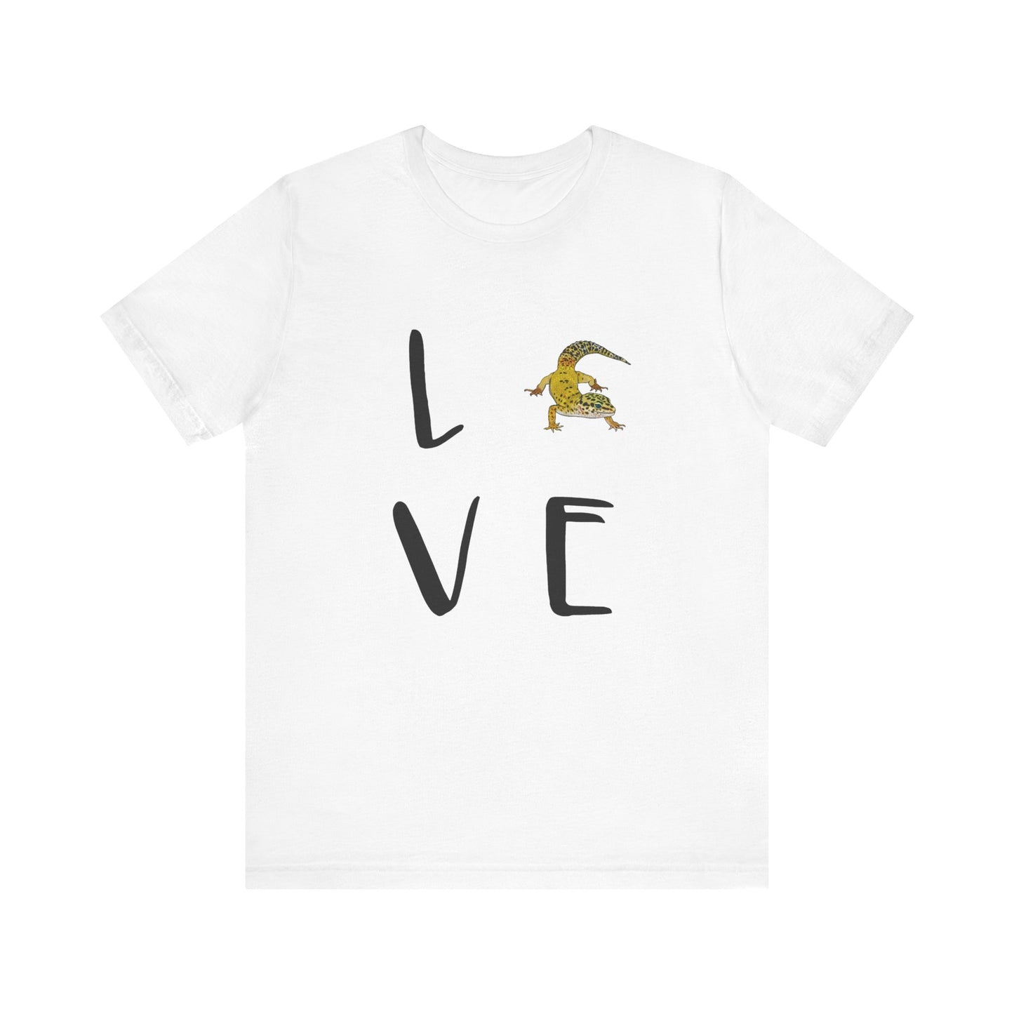 Leopard Gecko Love Unisex Jersey Tee - Casual Everyday Wear - Great for Reptile Lovers