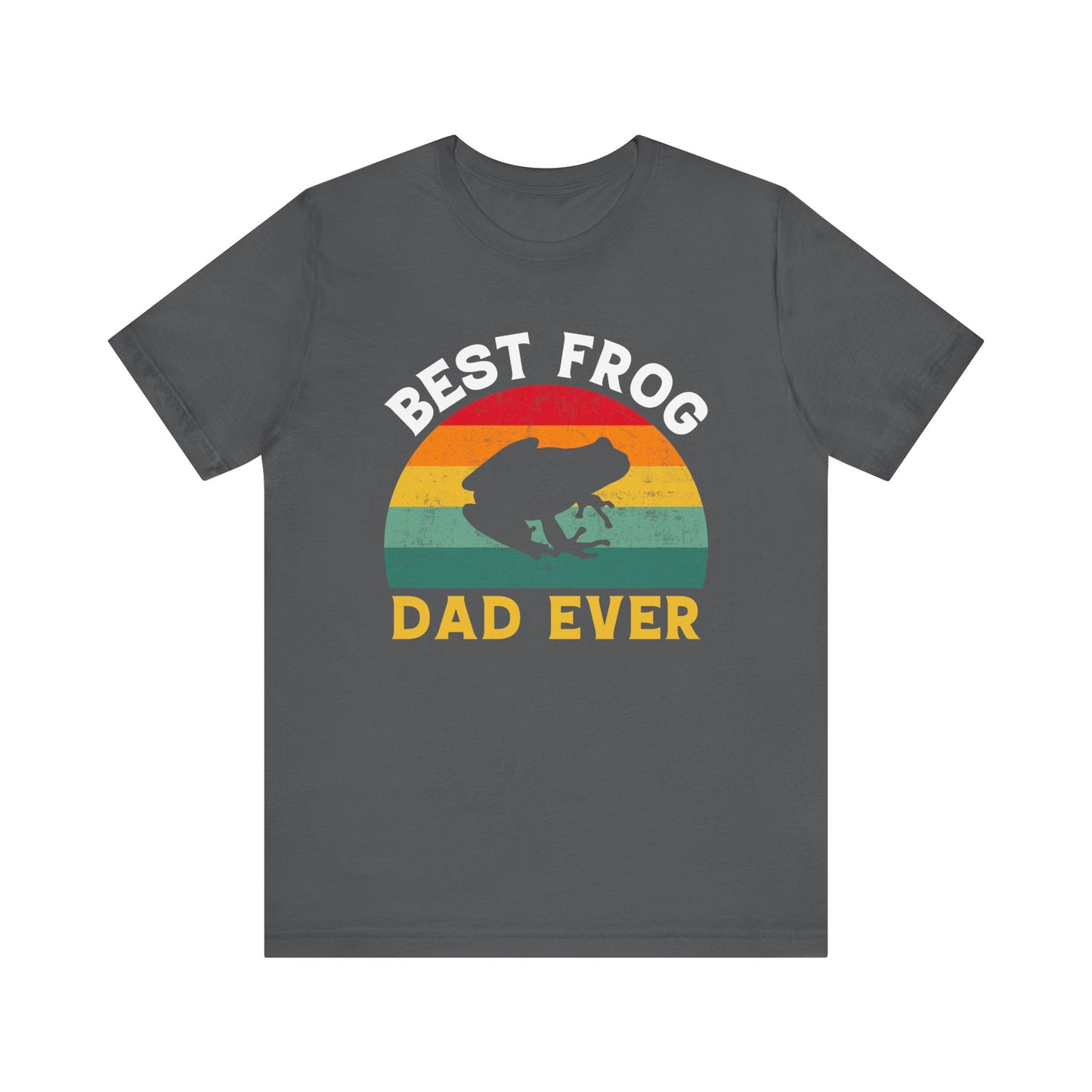 "Best Frog Dad" Print Unisex Jersey Tee - Casual Everyday Wear - Great for Reptile Lovers