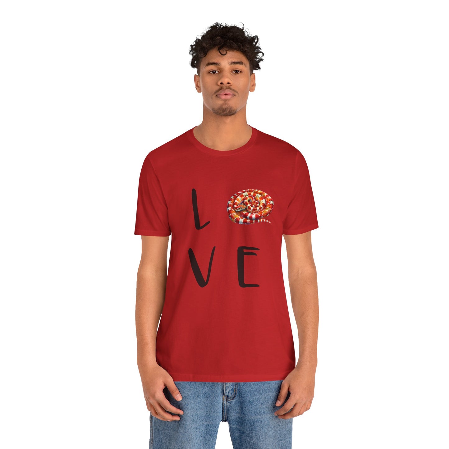 Corn Snake Love Unisex Jersey Tee - Casual Everyday Wear - Great for Reptile Lovers