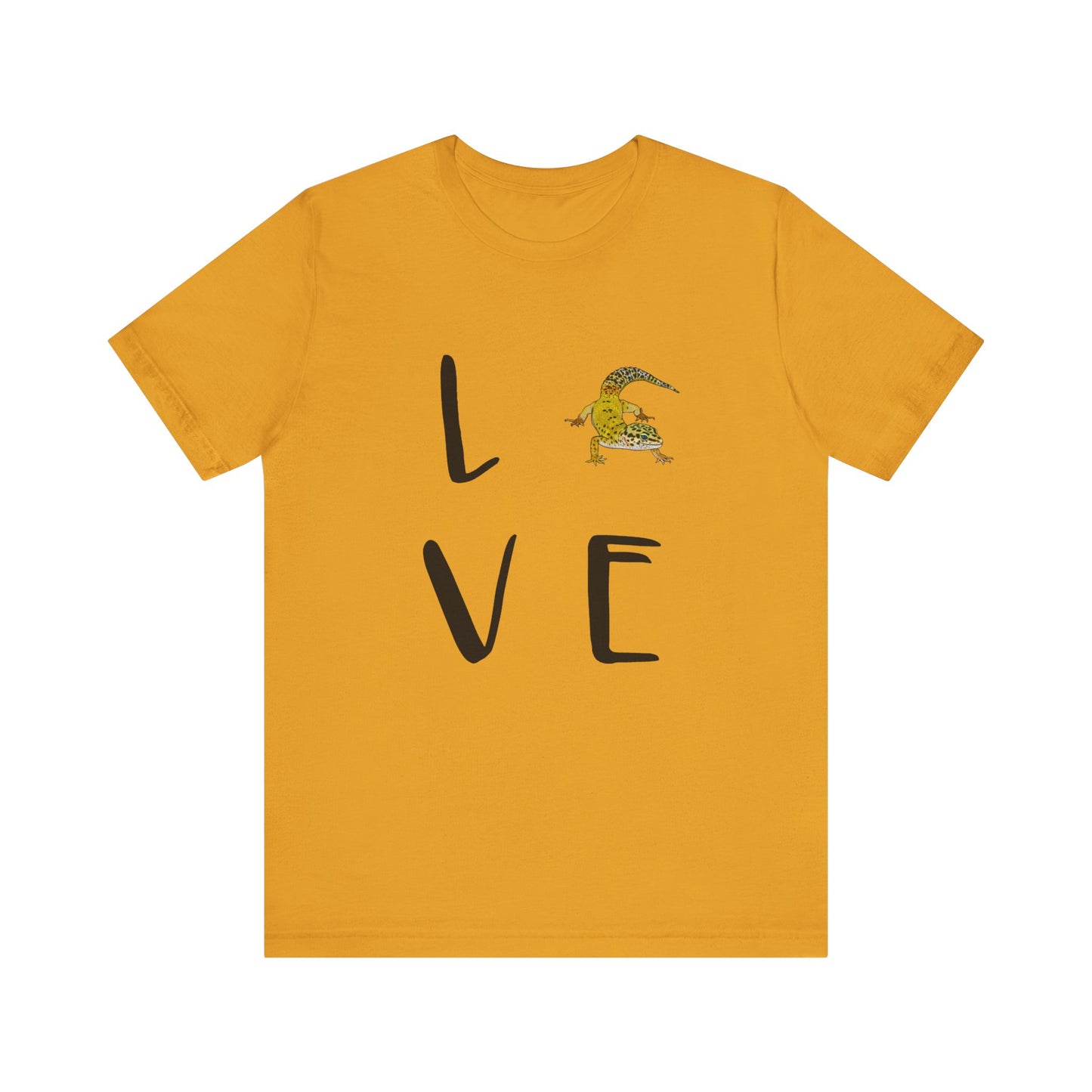 Leopard Gecko Love Unisex Jersey Tee - Casual Everyday Wear - Great for Reptile Lovers
