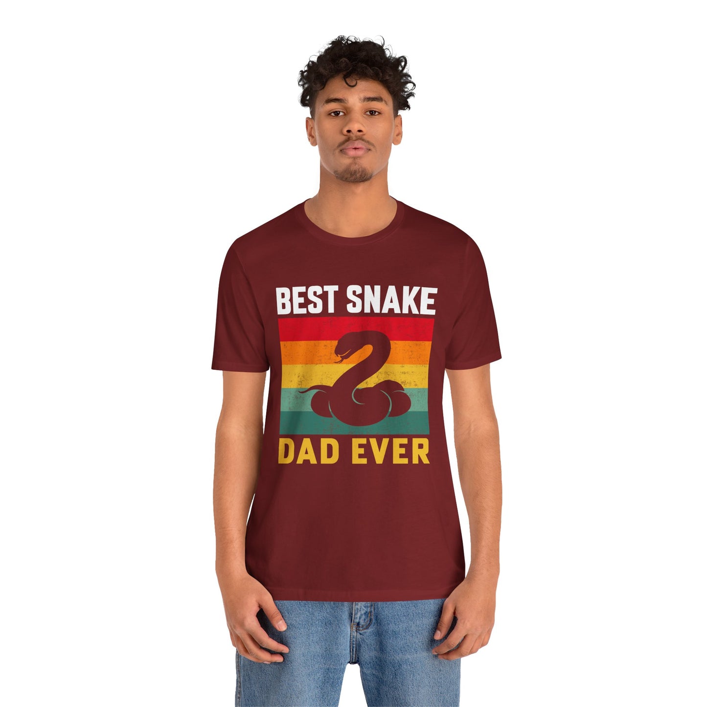 "Best Snake Dad" Unisex Jersey Tee - Casual Everyday Wear - Great for Reptile Lovers
