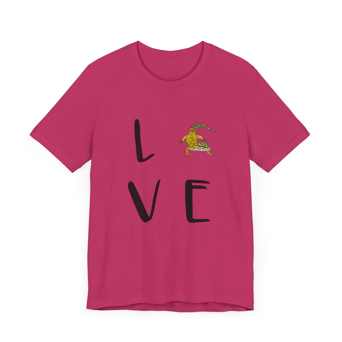 Leopard Gecko Love Unisex Jersey Tee - Casual Everyday Wear - Great for Reptile Lovers