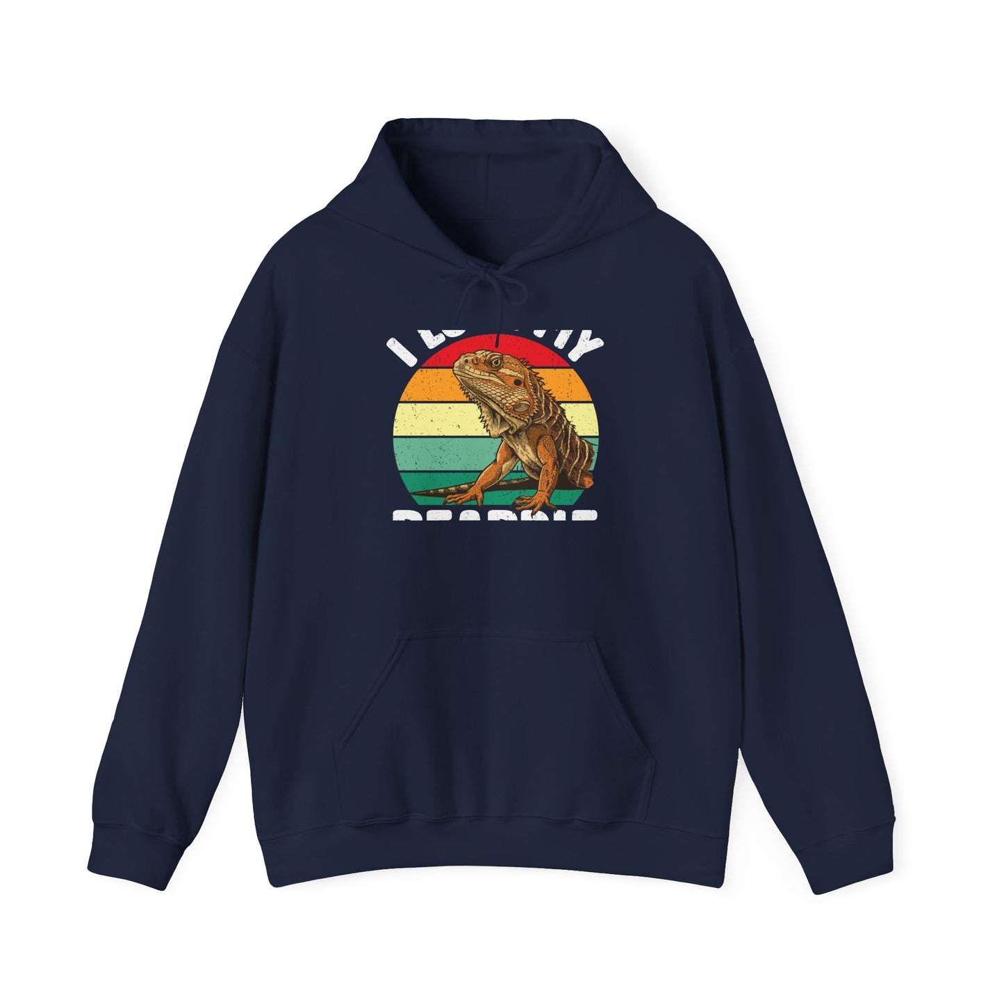 Beardie Unisex Hooded Sweatshirt with Bold Print - Great for Reptile Lovers