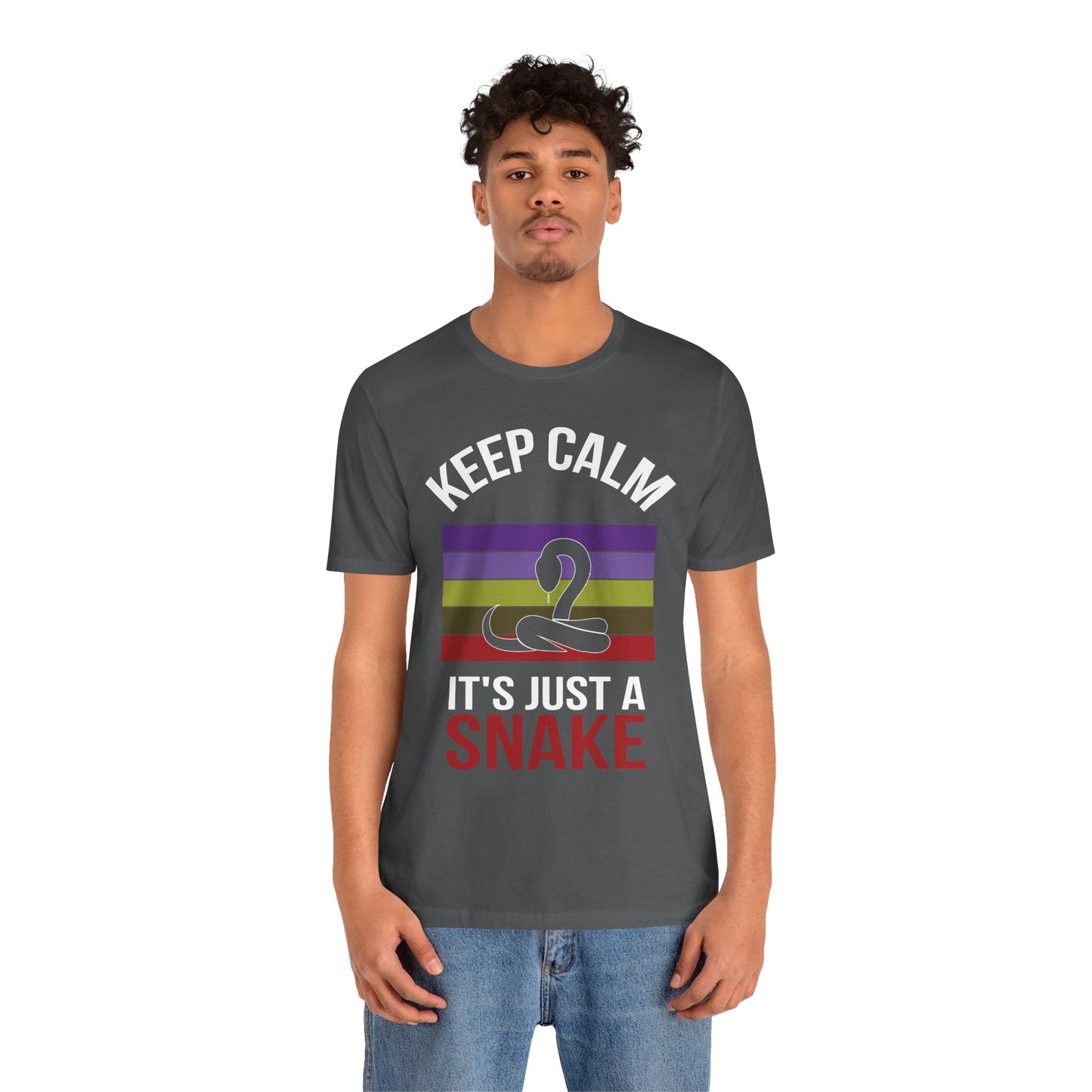 "It's Just a Snake" Unisex Jersey Tee - Casual Everyday Wear - Great for Reptile Lovers