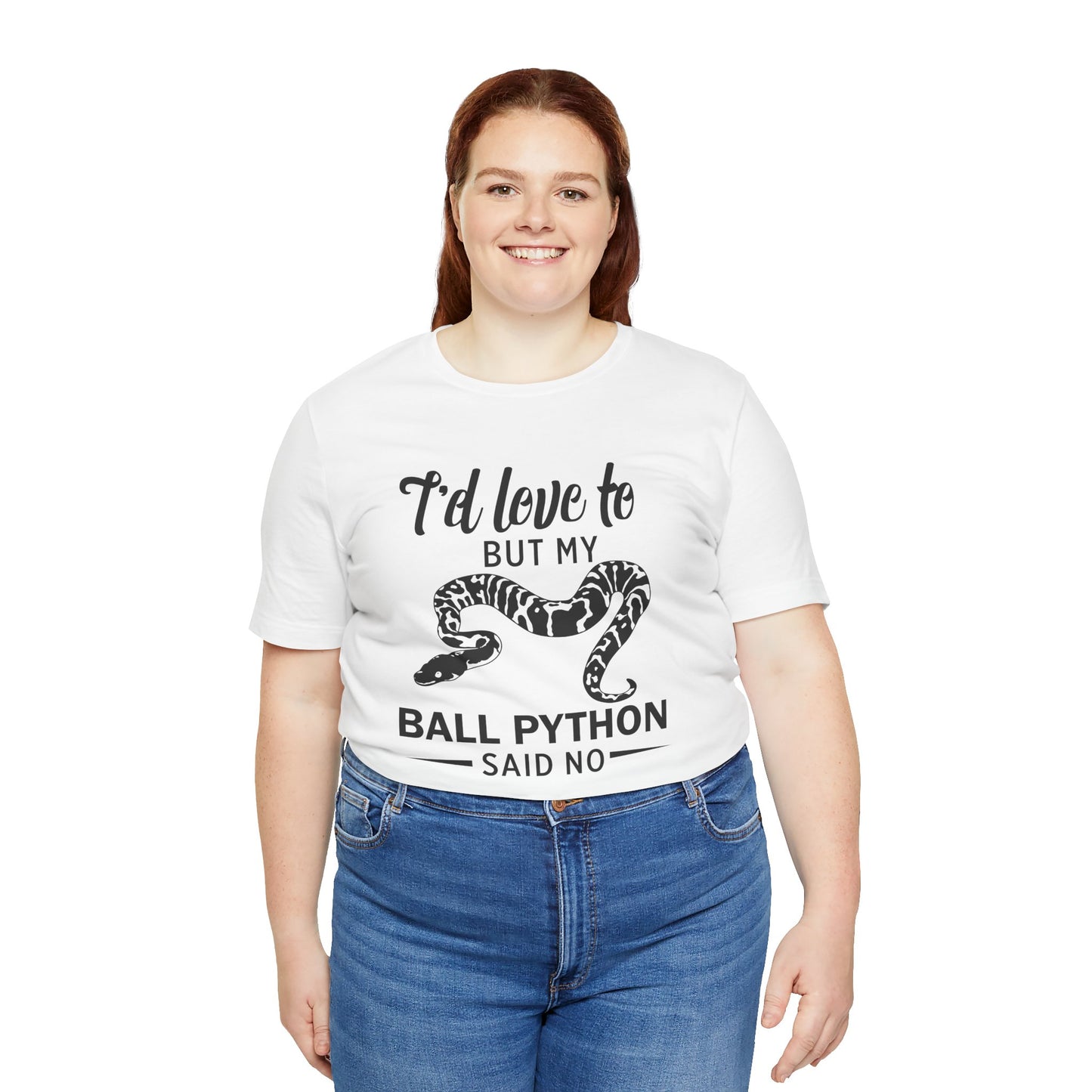 "Ball Python Said No" Unisex Jersey Tee - Casual Everyday Wear - Great for Reptile Lovers