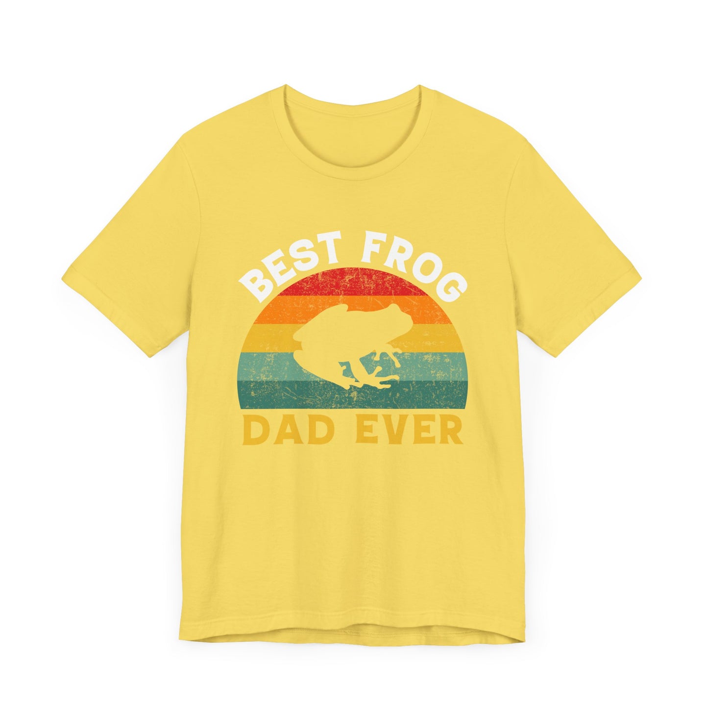 "Best Frog Dad" Print Unisex Jersey Tee - Casual Everyday Wear - Great for Reptile Lovers