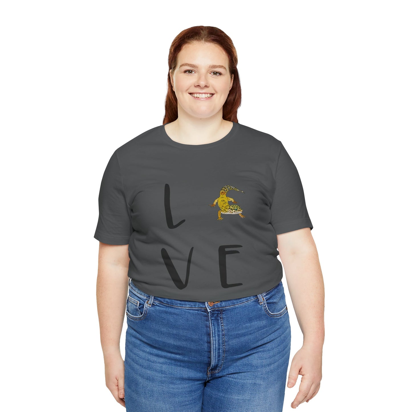 Leopard Gecko Love Unisex Jersey Tee - Casual Everyday Wear - Great for Reptile Lovers
