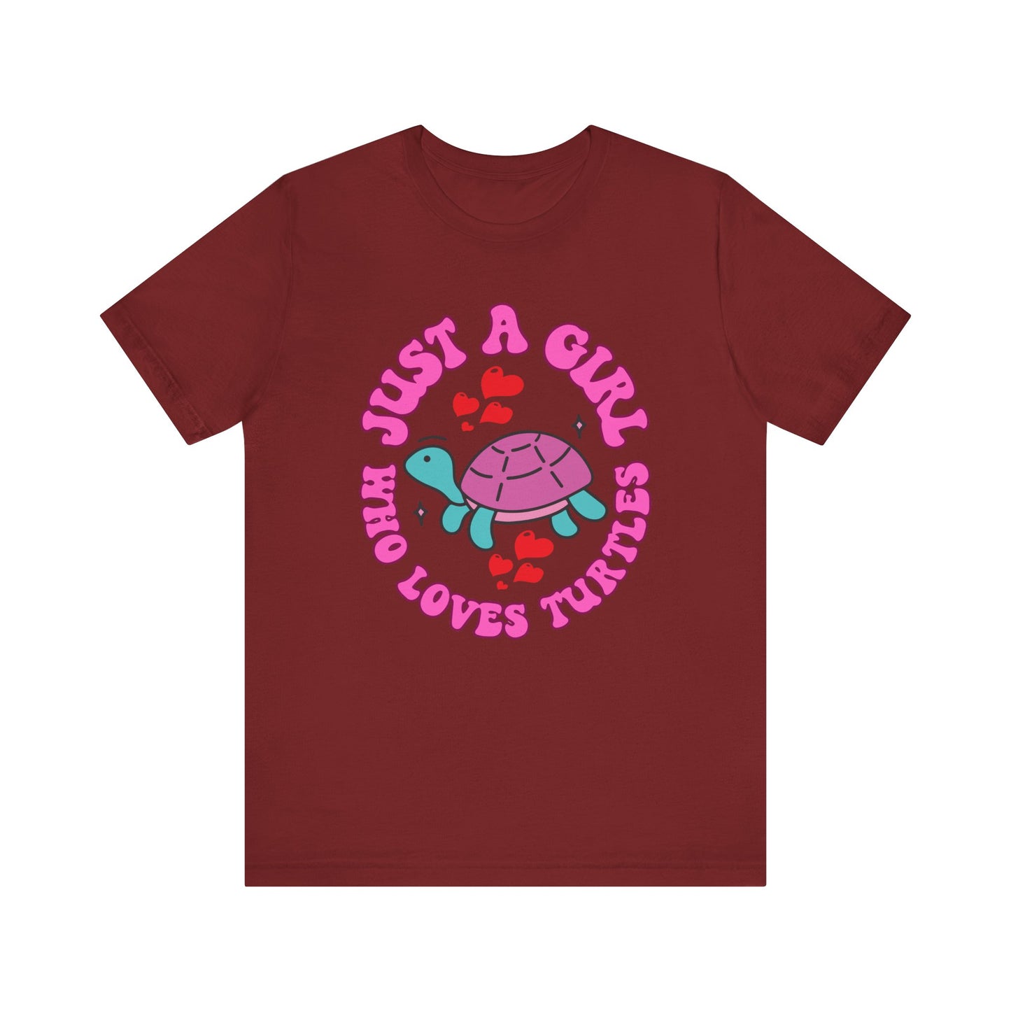"Just a Girl Who Loves Turtles" Unisex Jersey Tee - Casual Everyday Wear - Great for Reptile Lovers