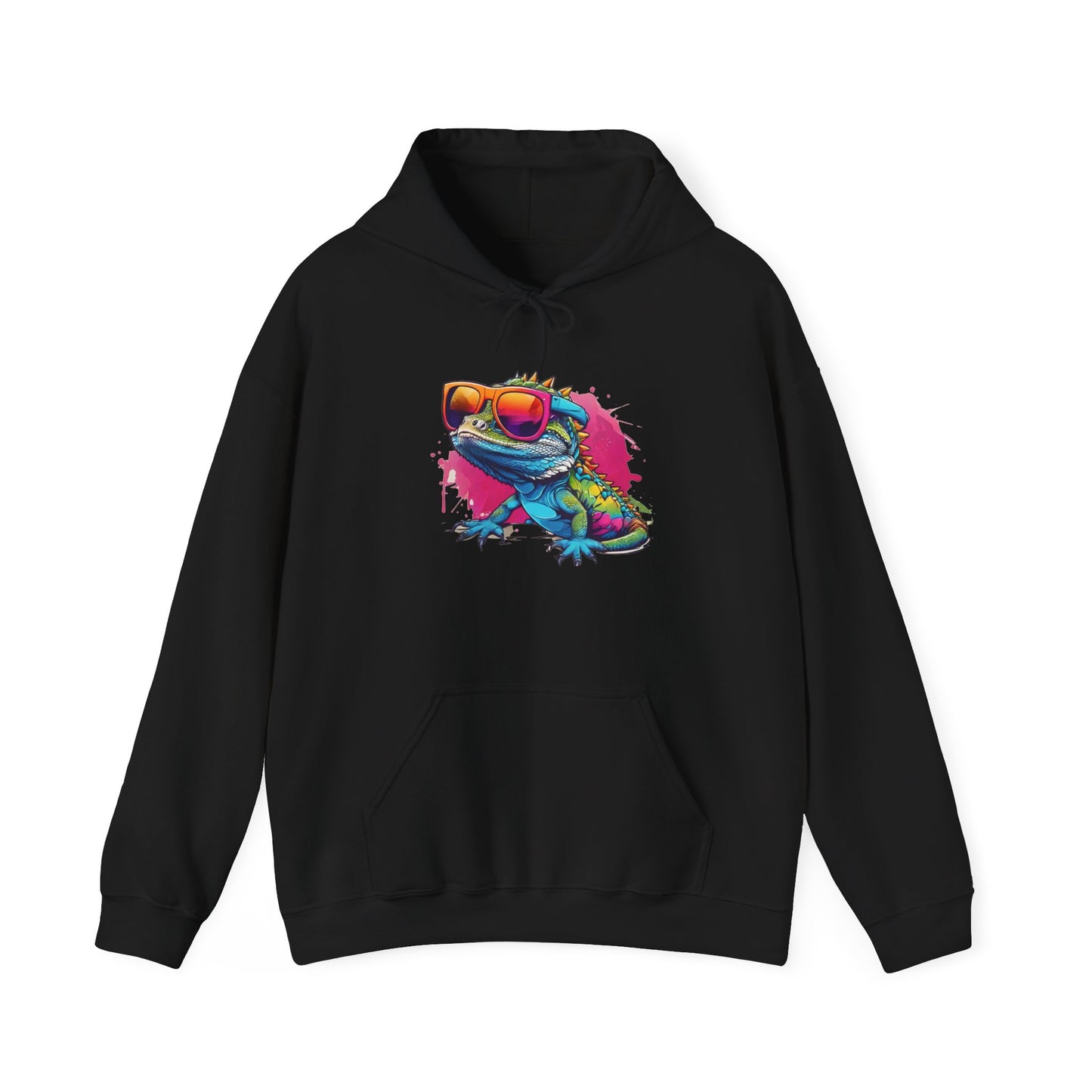 Cool Lizard Unisex Hooded Sweatshirt with Bold Print - Great for Reptile Lovers