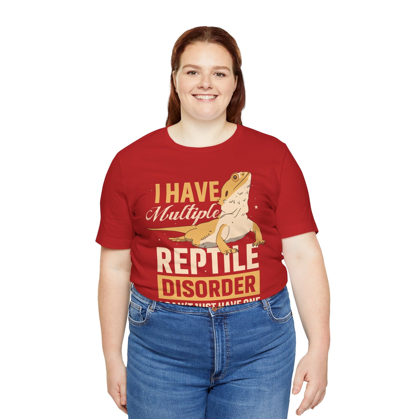 "Multiple Reptile Disorder" Print Unisex Jersey Tee - Casual Everyday Wear - Great for Reptile Lovers