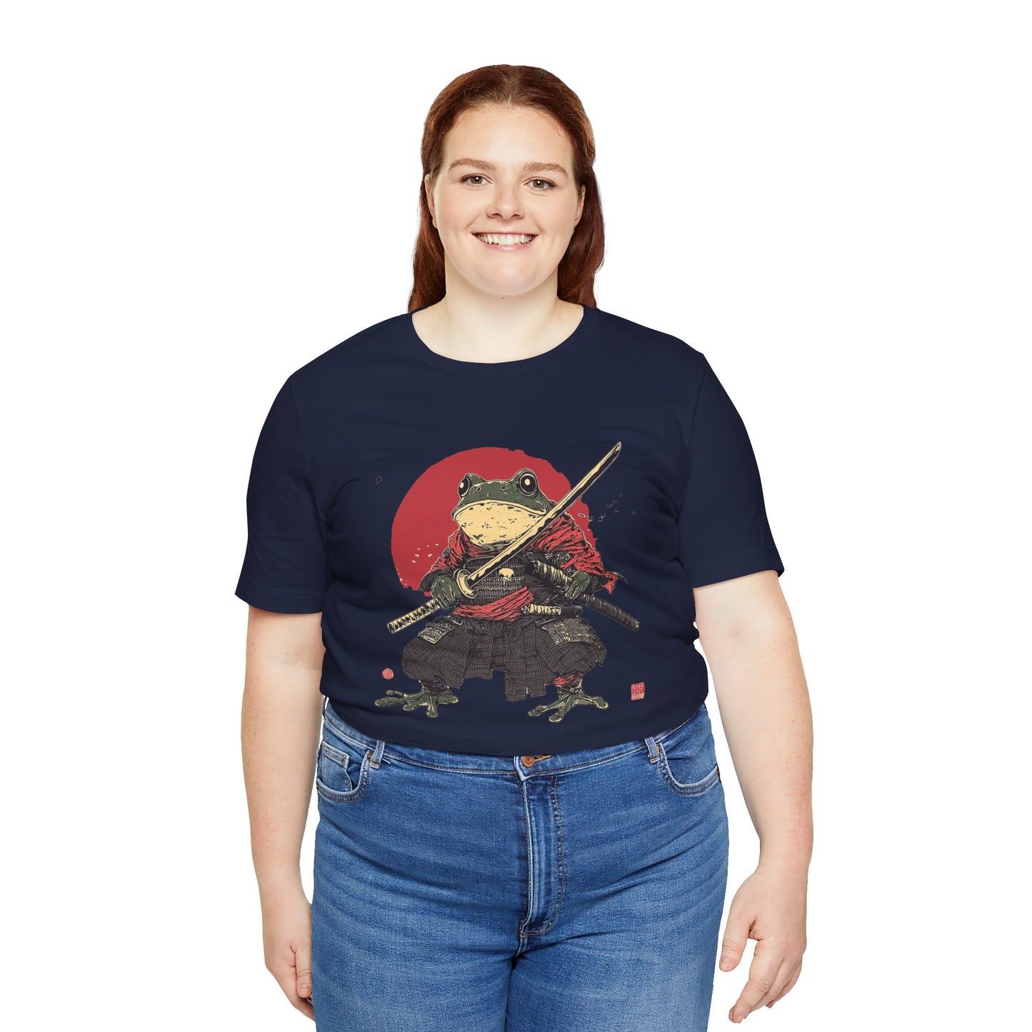Samurai Frog Unisex Jersey Tee - Casual Everyday Wear - Great for Reptile Lovers