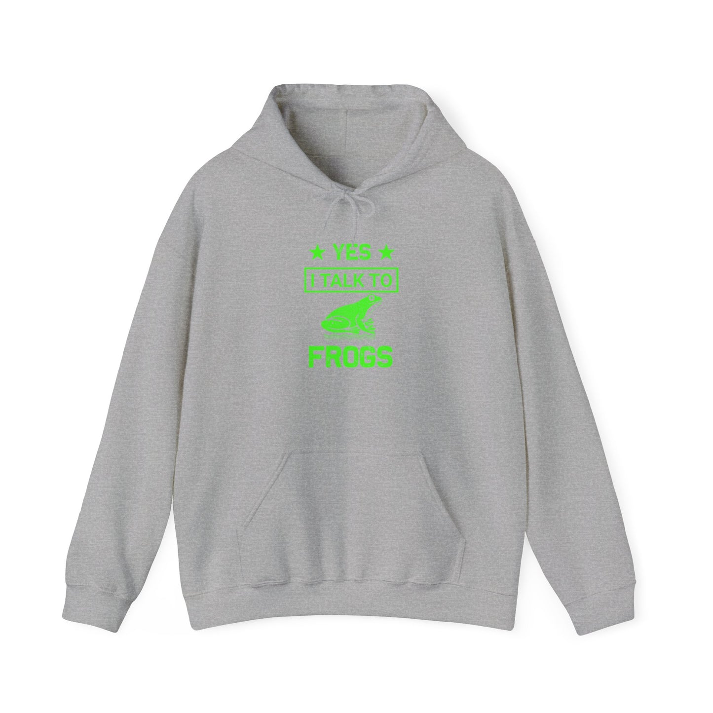"I Talk to Frogs" Unisex Hooded Sweatshirt with Bold Print - Great for Reptile Lovers