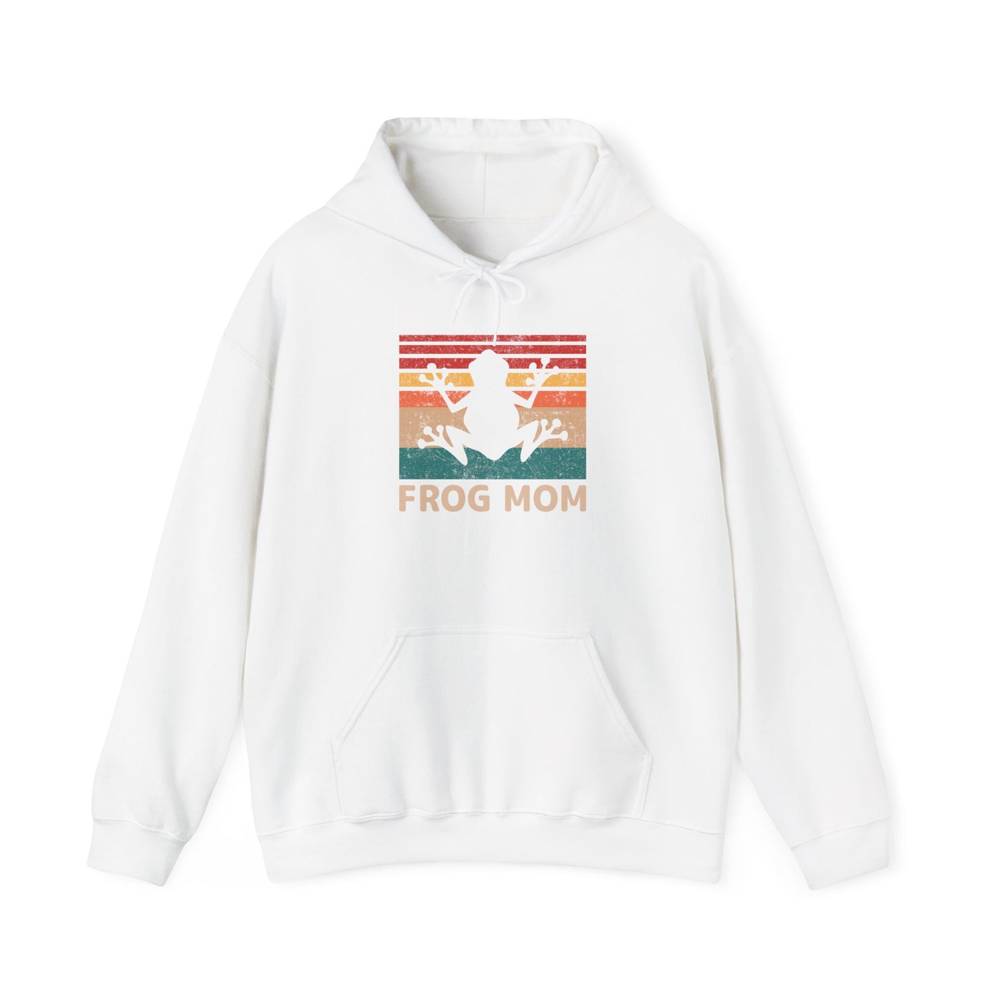 "Frog Mom" Unisex Hooded Sweatshirt with Bold Print - Great for Reptile Lovers