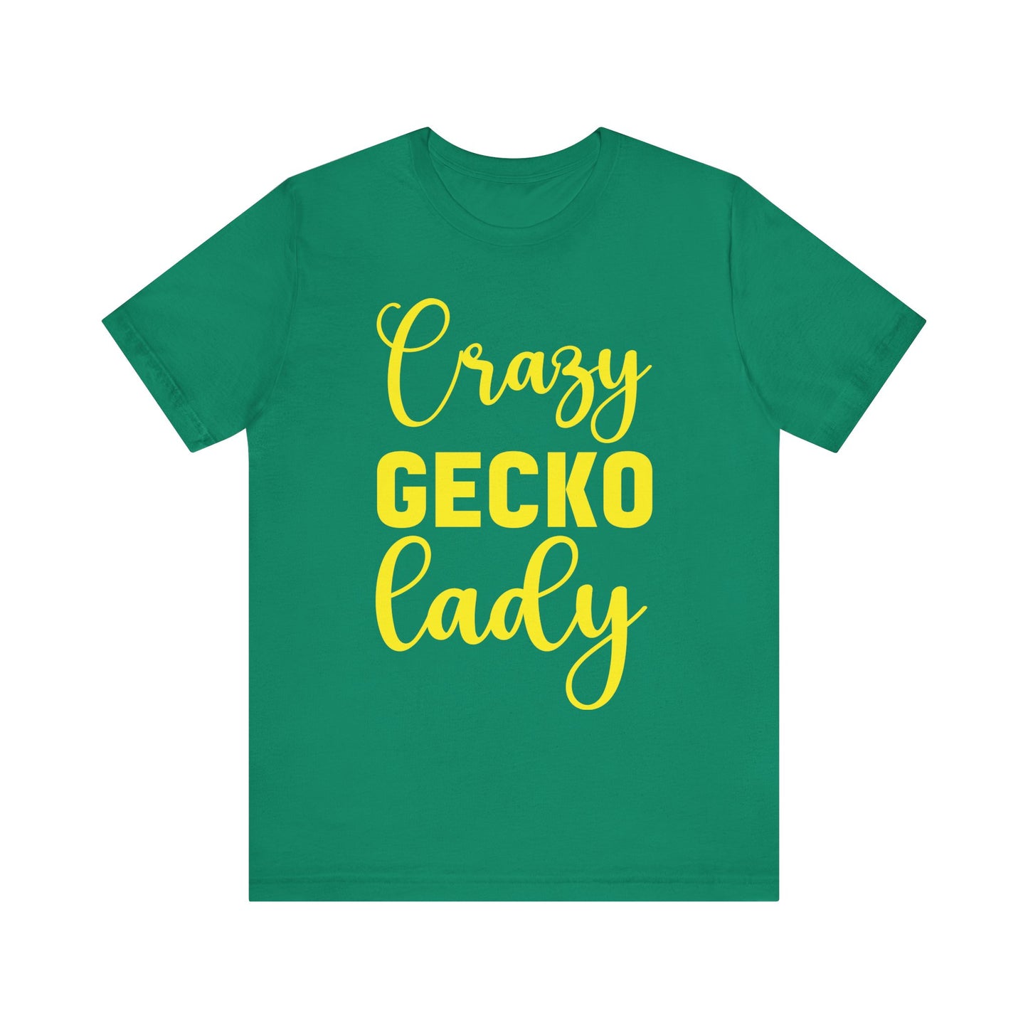 "Crazy Gecko Lady" Unisex Jersey Tee - Casual Everyday Wear - Great for Reptile Lovers
