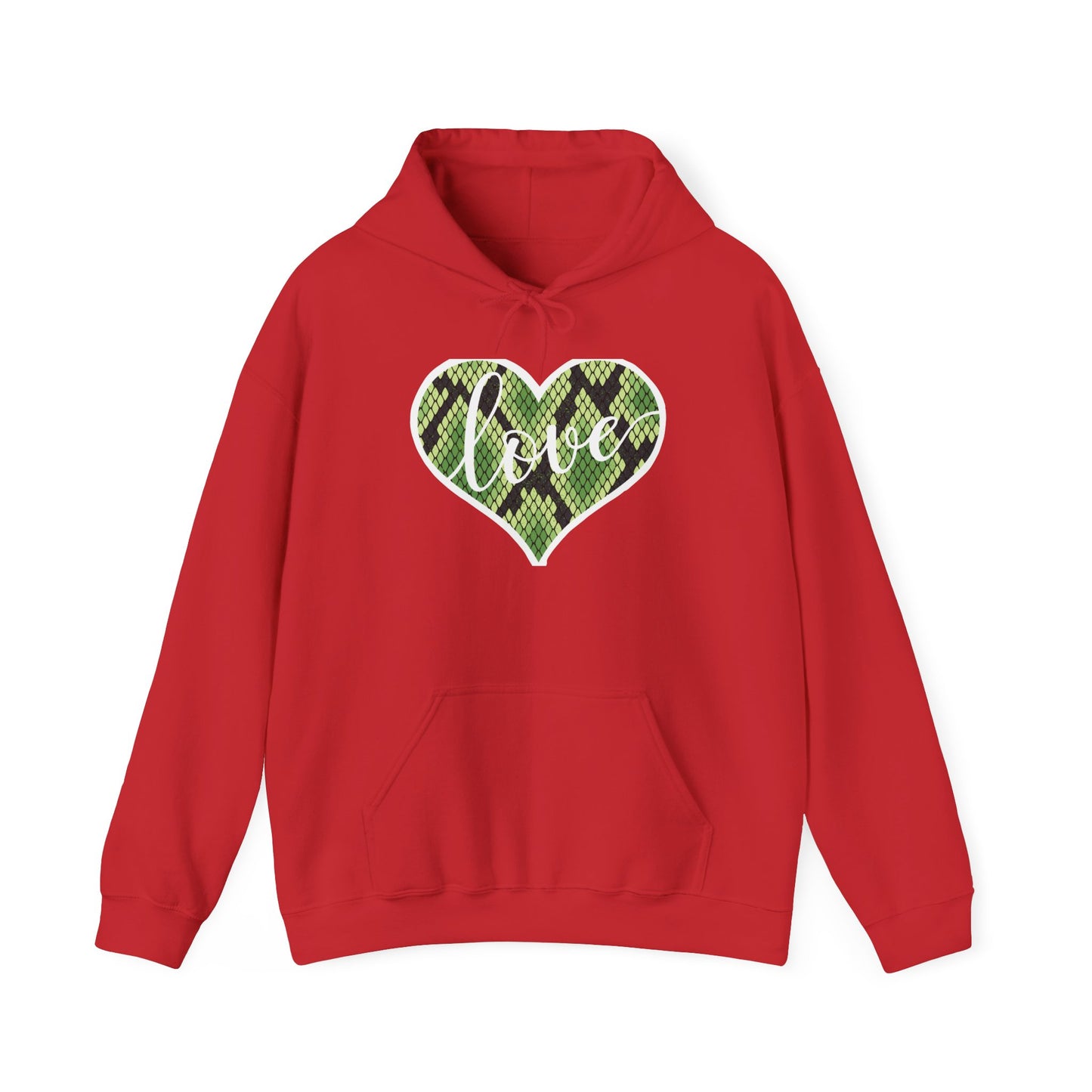 Reptile Love Unisex Hooded Sweatshirt with Bold Print - Great for Reptile Lovers