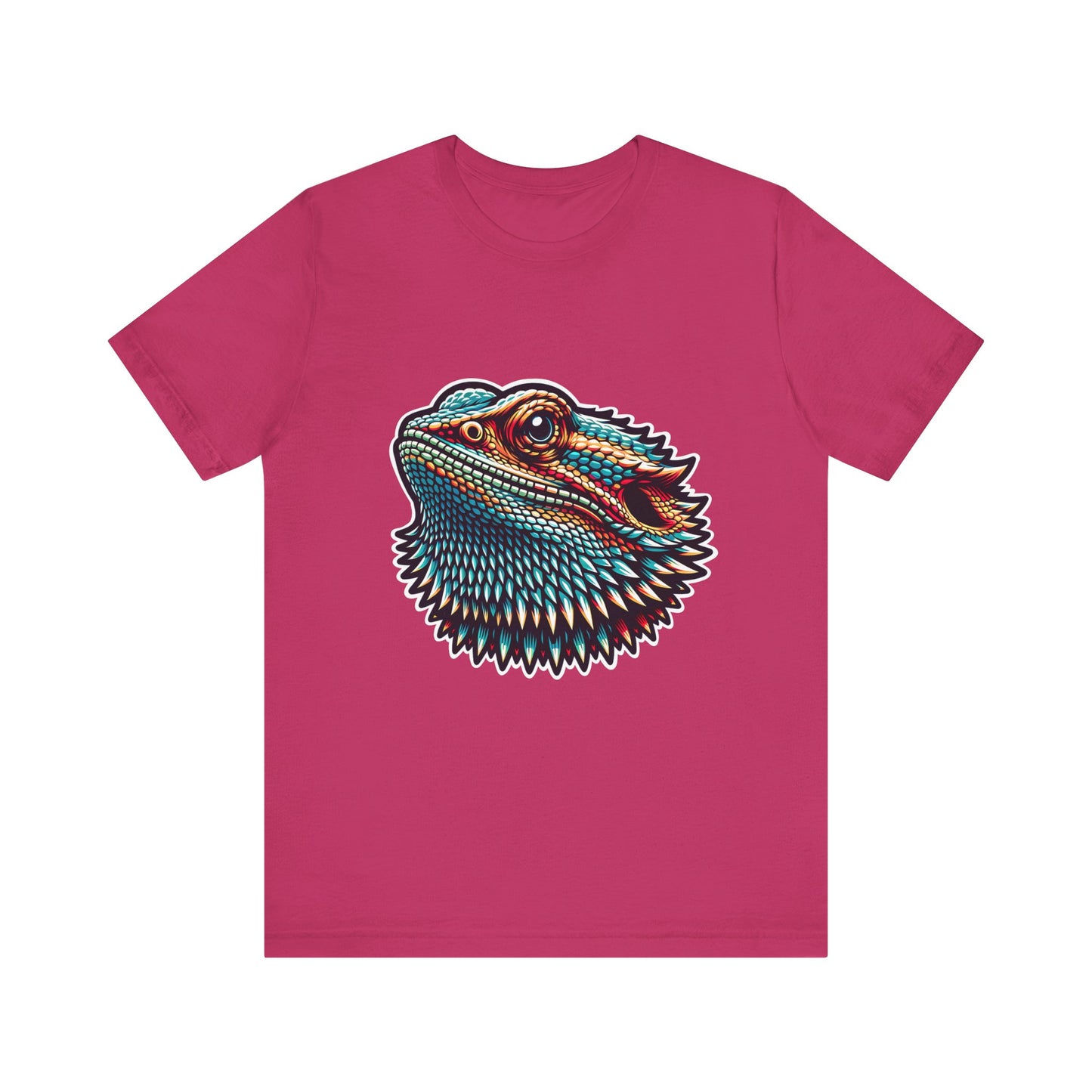 Beardie Head Unisex Jersey Tee - Casual Everyday Wear - Great for Reptile Lovers