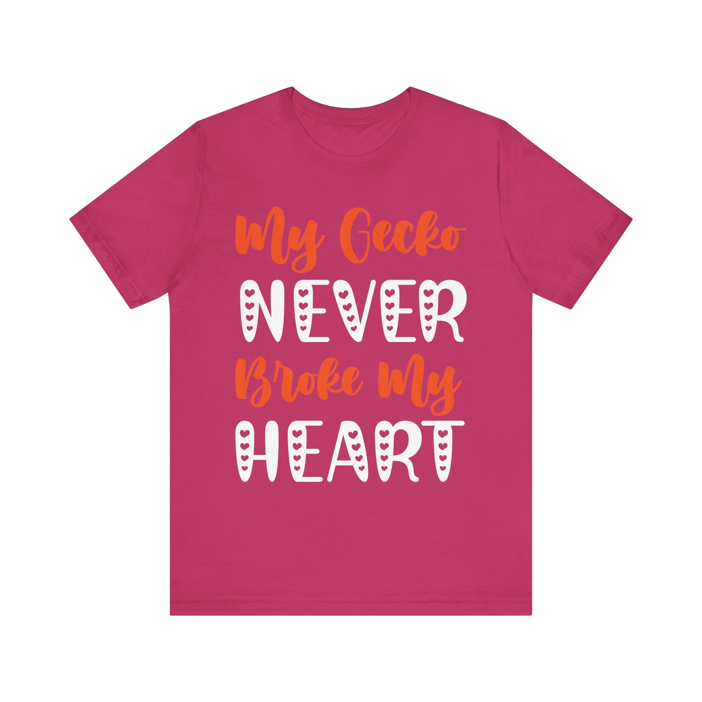 My Gecko Never Broke My Heart" Unisex Jersey Tee - Casual Everyday Wear - Great for Reptile Lovers