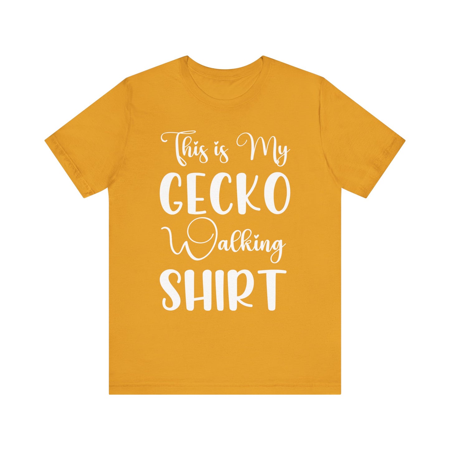 "This is my Gecko Walking Shirt" Unisex Jersey Tee - Casual Everyday Wear - Great for Reptile Lovers