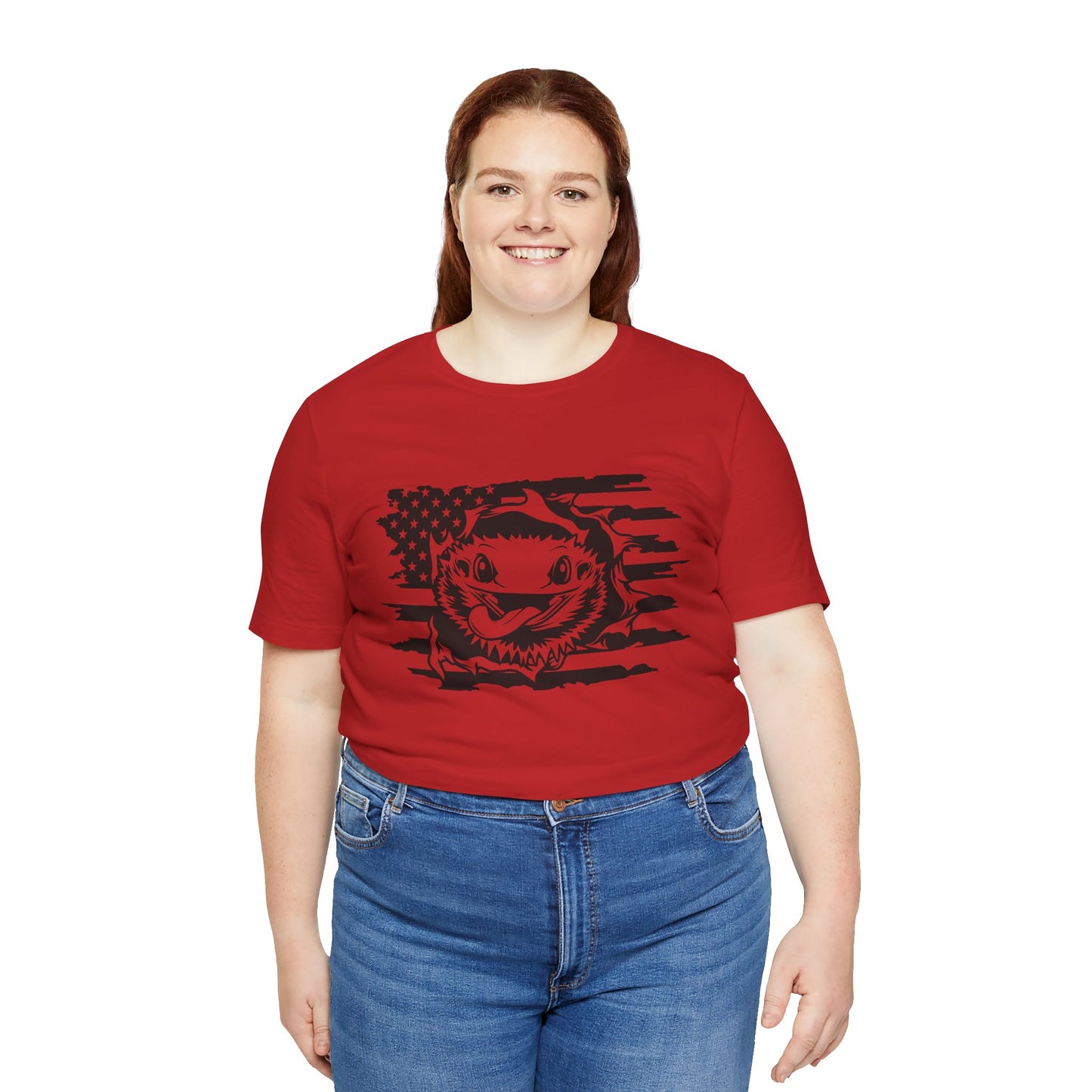 Beardie Flag Exit Unisex Jersey Tee - Casual Everyday Wear - Great for Reptile Lovers