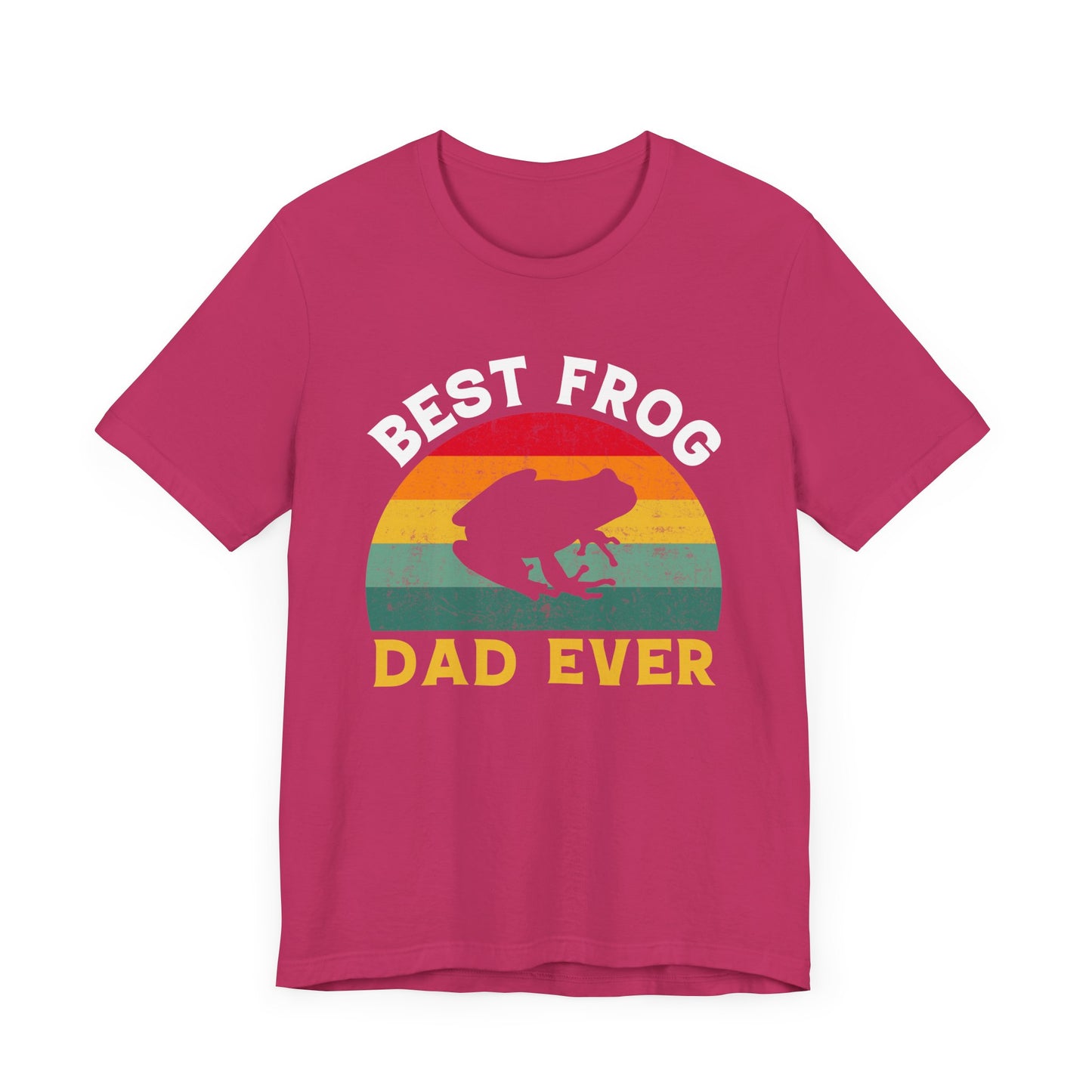 "Best Frog Dad" Print Unisex Jersey Tee - Casual Everyday Wear - Great for Reptile Lovers
