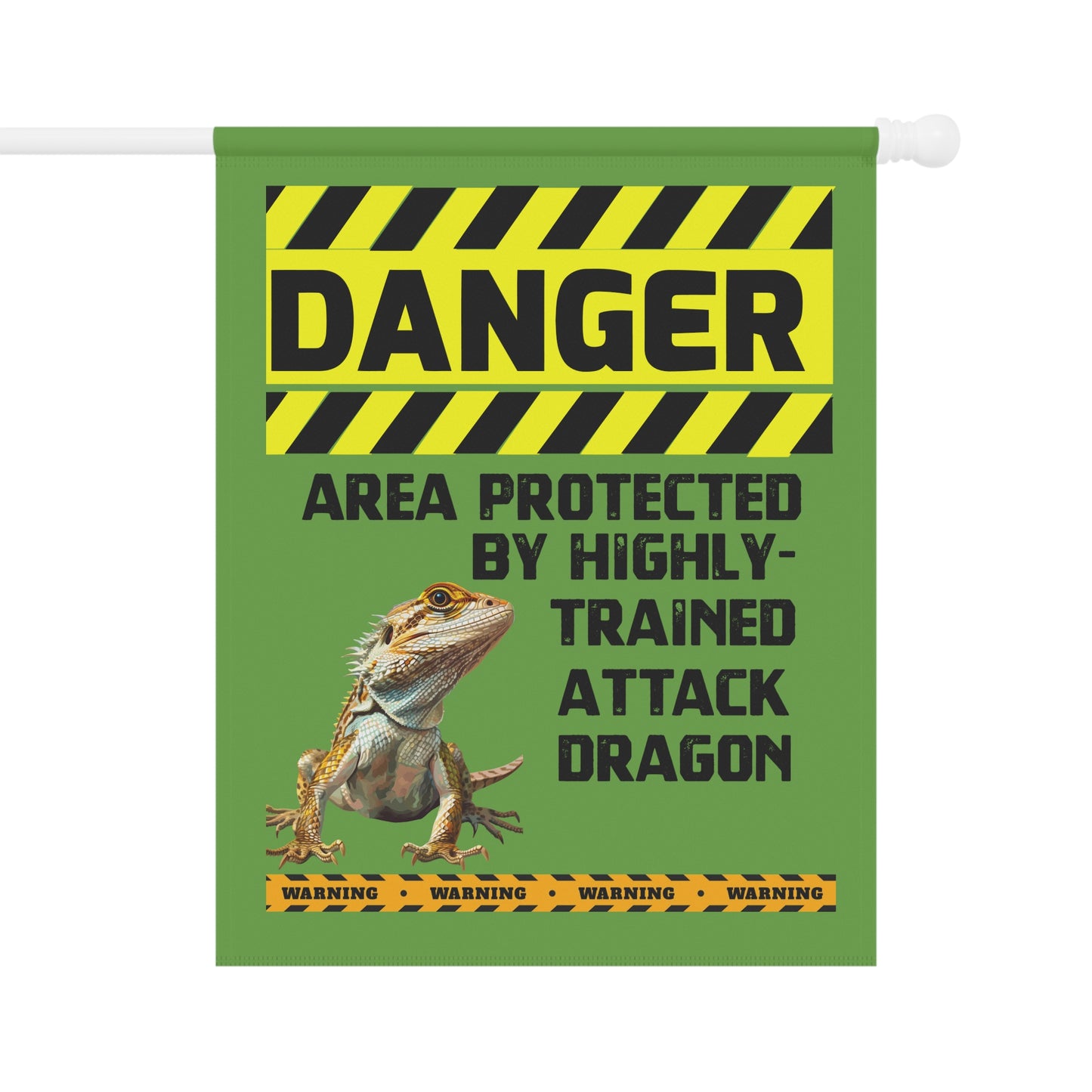 Bearded Dragon Danger Garden House Banner - Customizable Outdoor Decor to Showcase Your Love of Reptiles