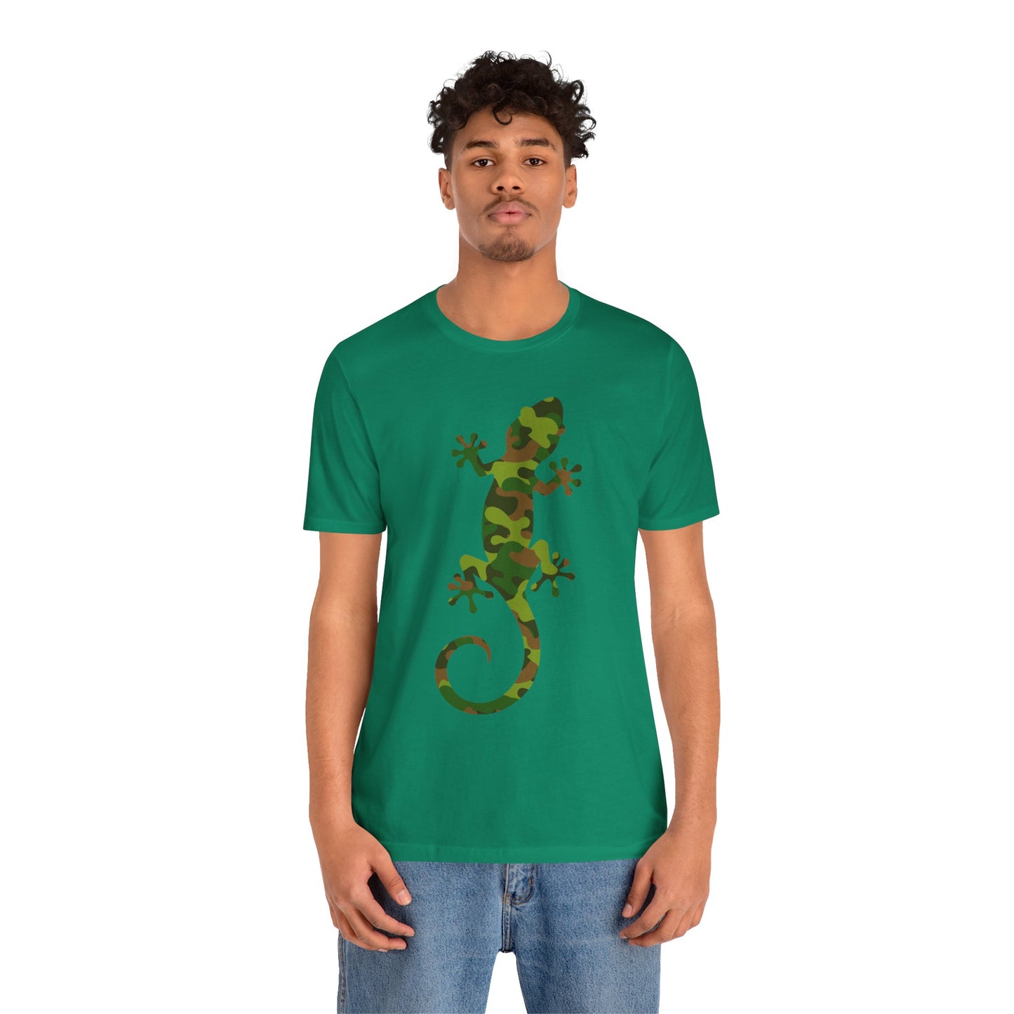 Camo Lizard Unisex Jersey Tee - Casual Everyday Wear - Great for Reptile Lovers