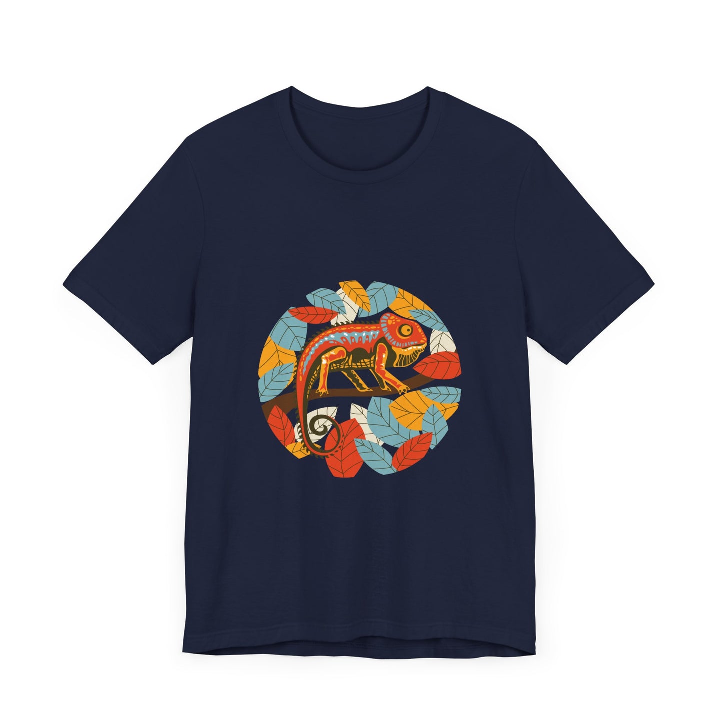 Leafy Chameleon Unisex Jersey Tee - Casual Everyday Wear - Great for Reptile Lovers