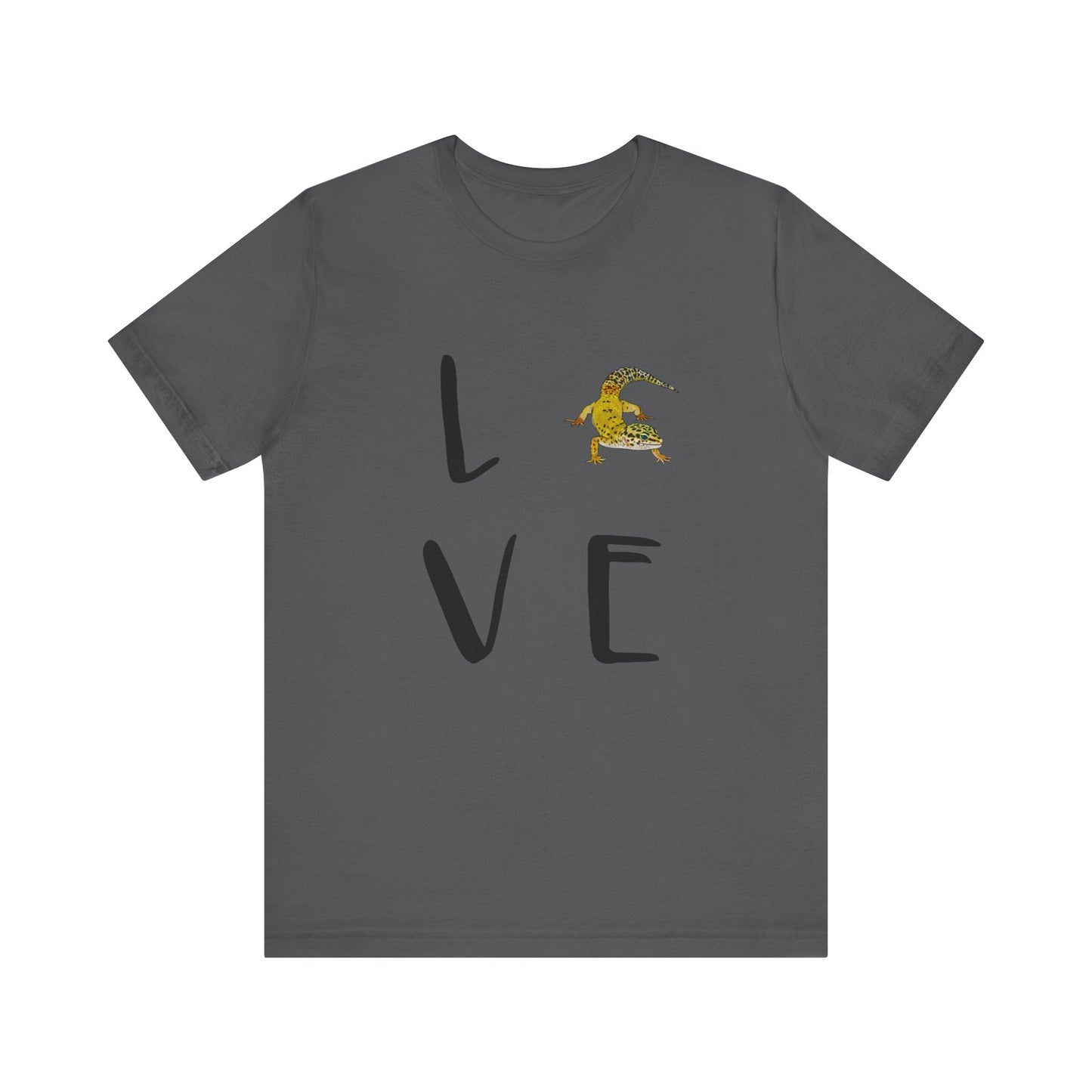 Leopard Gecko Love Unisex Jersey Tee - Casual Everyday Wear - Great for Reptile Lovers