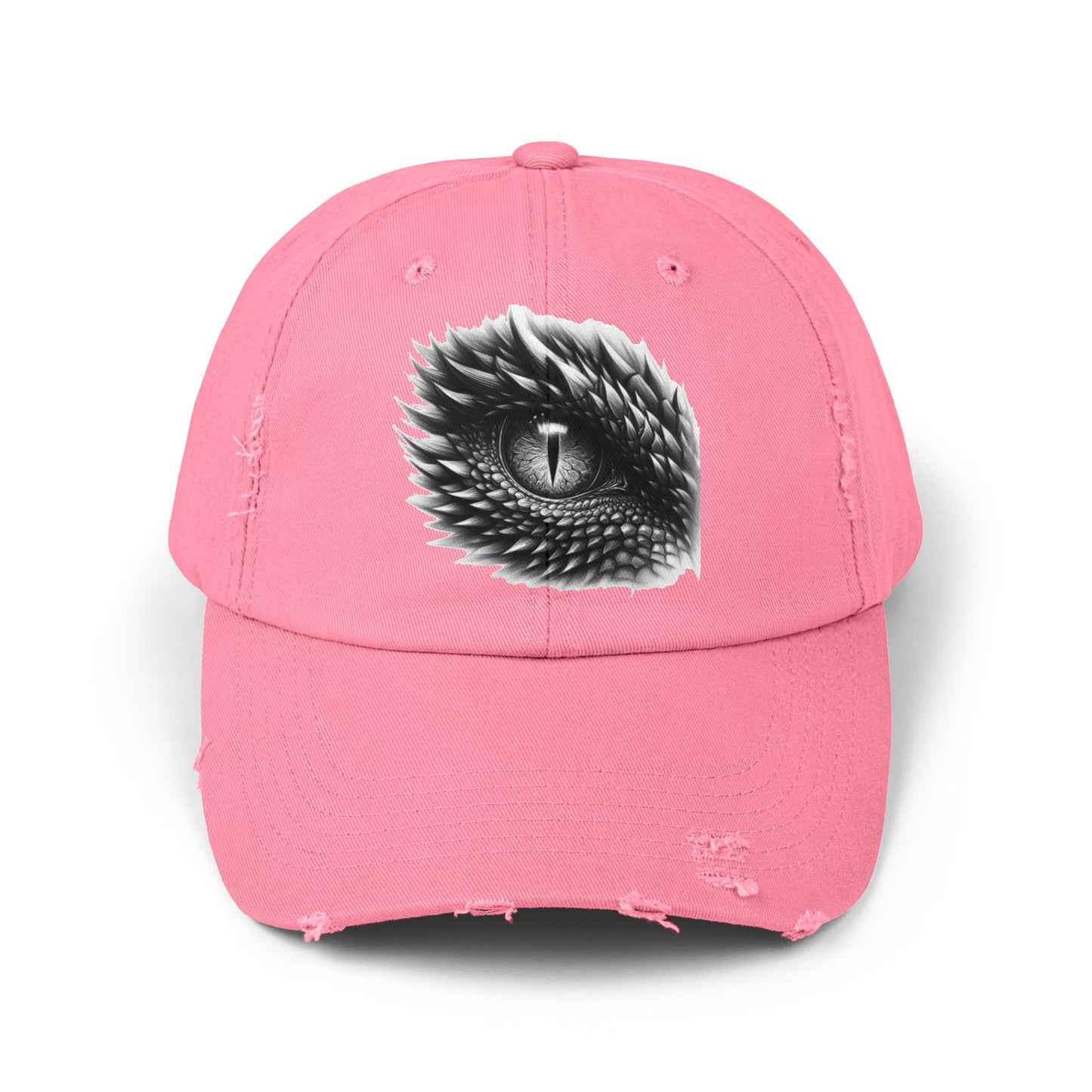 Reptile Eye Unisex Distressed Cap - Casual Streetwear Hat for Everyday Use - Great for Reptile Lovers