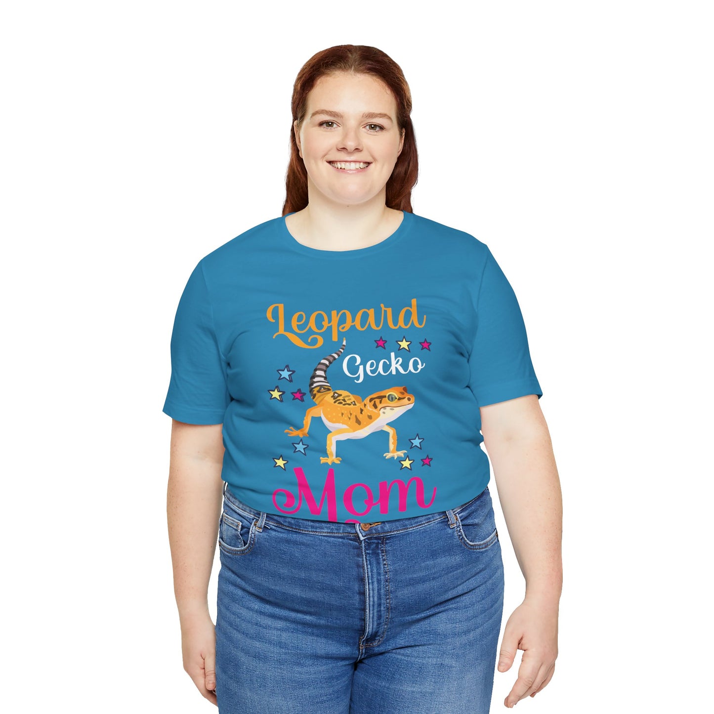 "Leopard Gecko Mom" Print Unisex Jersey Tee - Casual Everyday Wear - Great for Reptile Lovers