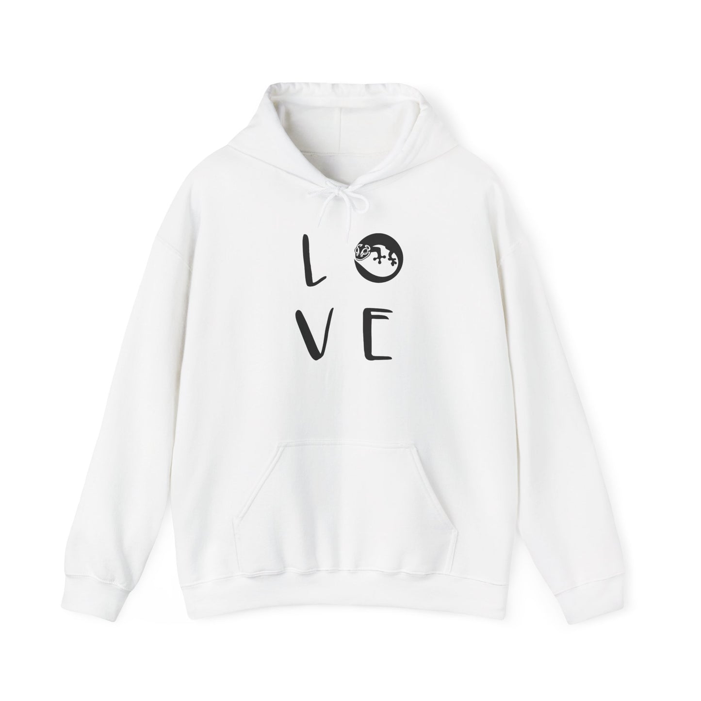 Lizard Love Cozy Unisex Hooded Sweatshirt with Bold Print - Great for Reptile Lovers