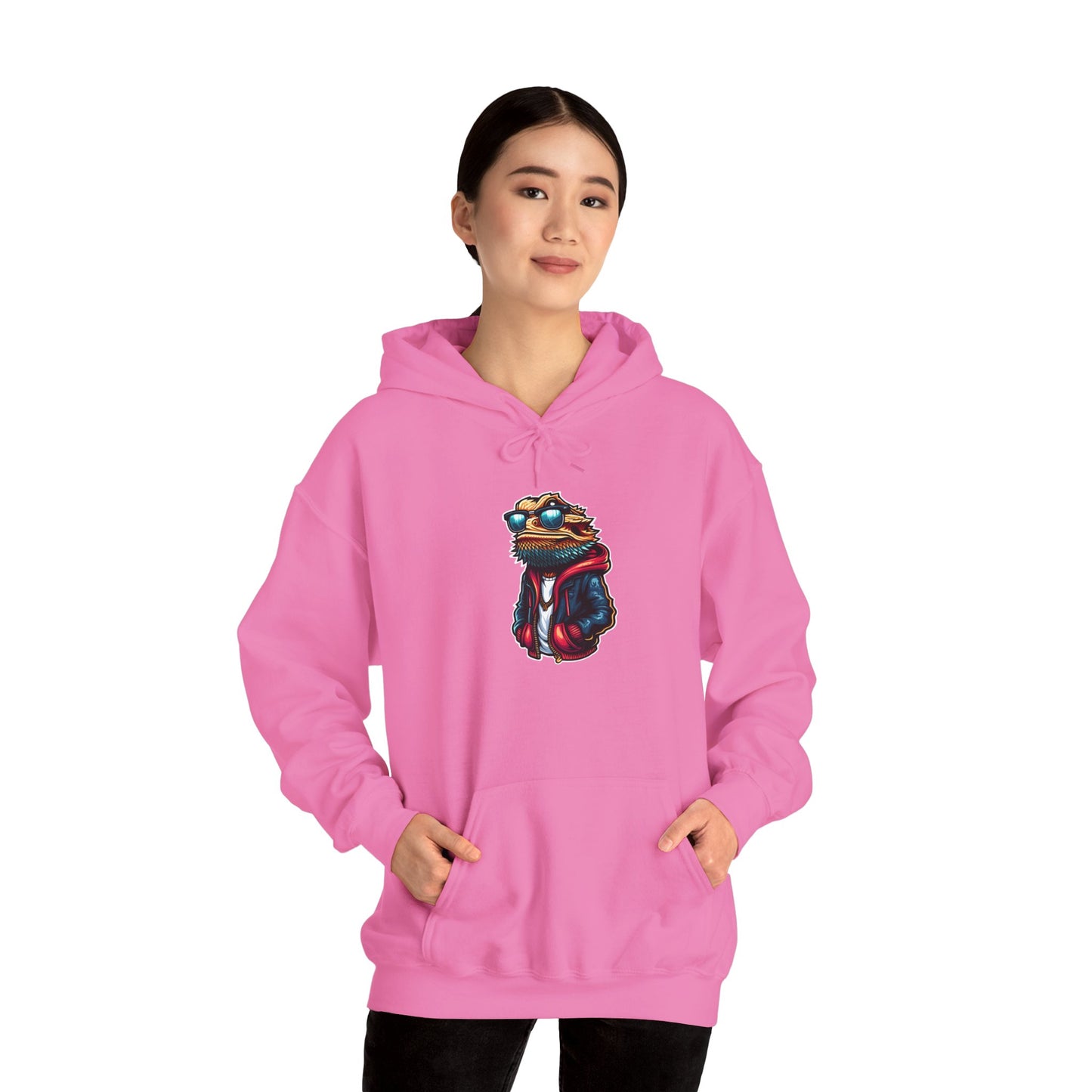 Cool Beardie Unisex Hooded Sweatshirt with Bold Print - Great for Reptile Lovers