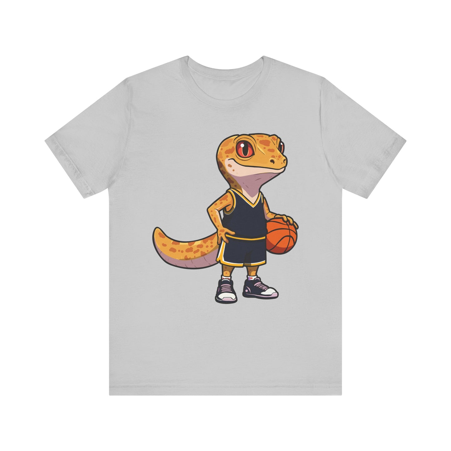 Basketball Gecko Unisex Jersey Tee - Casual Everyday Wear - Great for Reptile Lovers