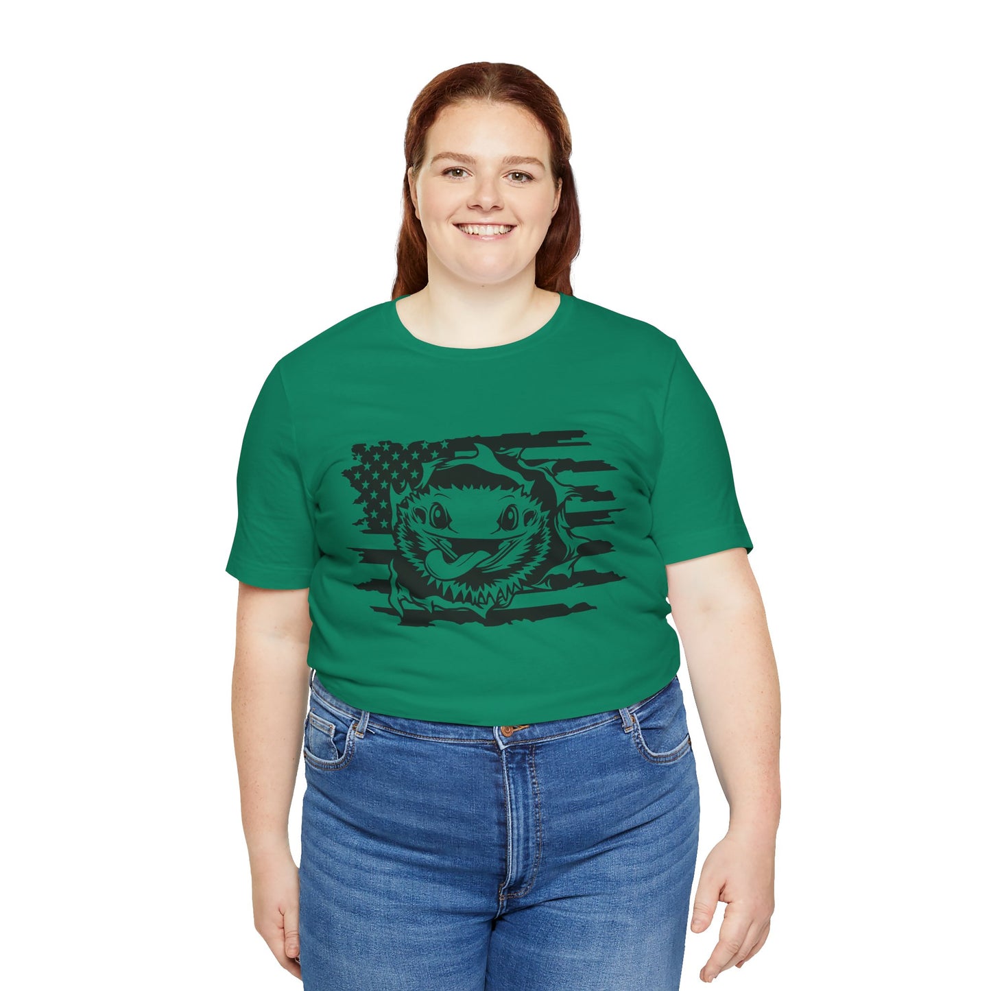 Beardie Flag Exit Unisex Jersey Tee - Casual Everyday Wear - Great for Reptile Lovers