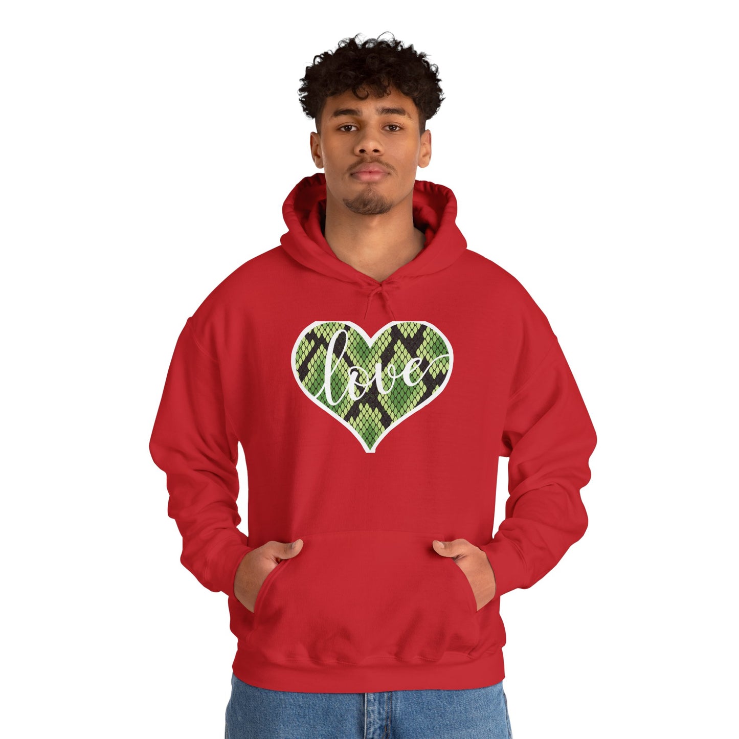 Reptile Love Unisex Hooded Sweatshirt with Bold Print - Great for Reptile Lovers