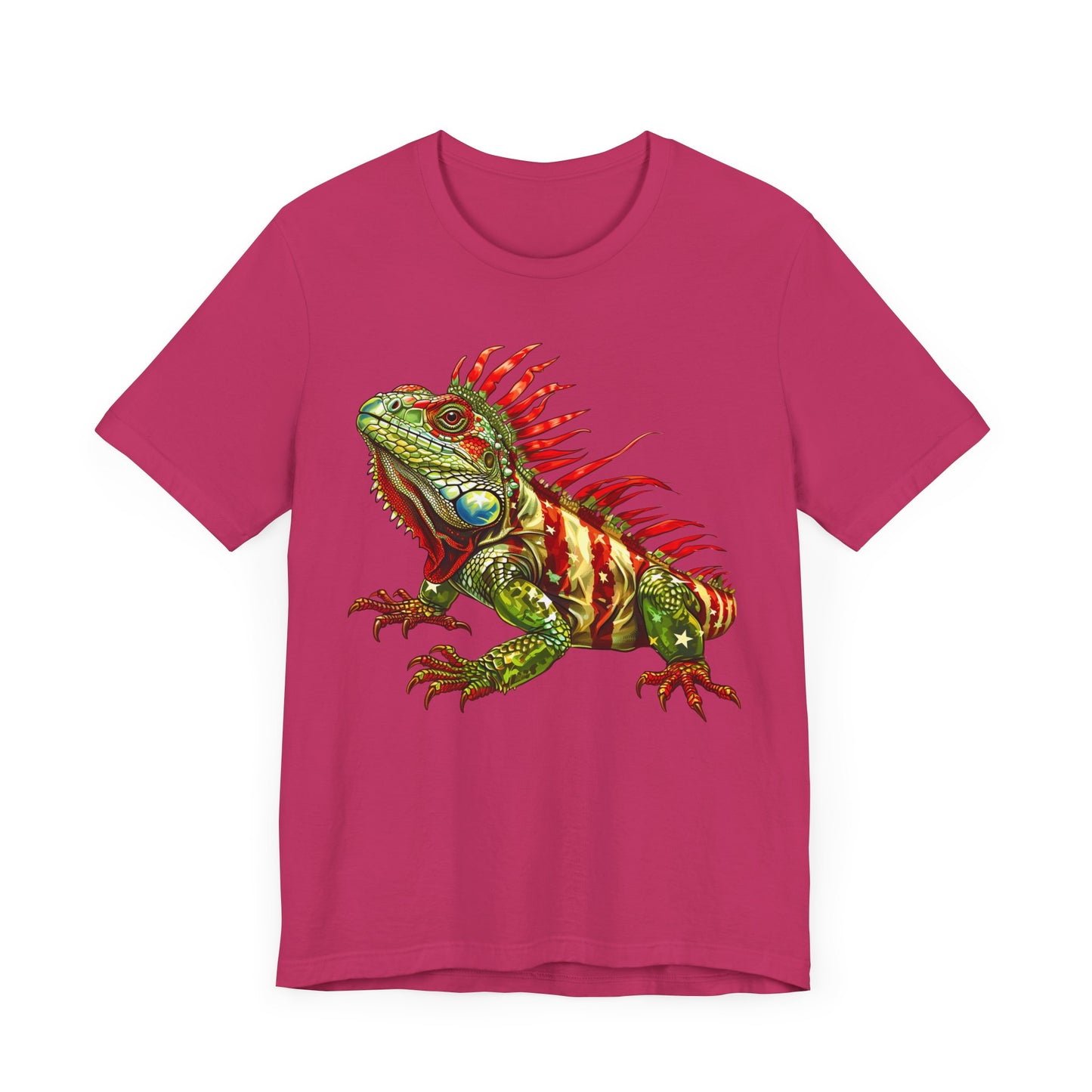 Flagged Iguana Unisex Jersey Tee - Casual Everyday Wear - Great for Reptile Lovers