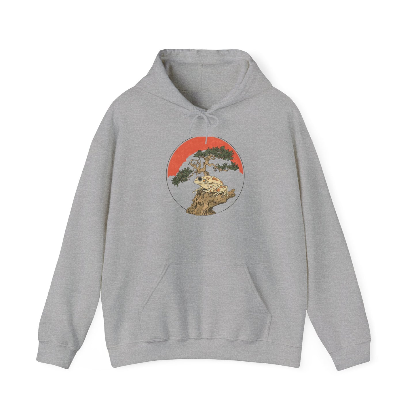 Bonsai Frog Unisex Hooded Sweatshirt with Bold Print - Great for Reptile Lovers