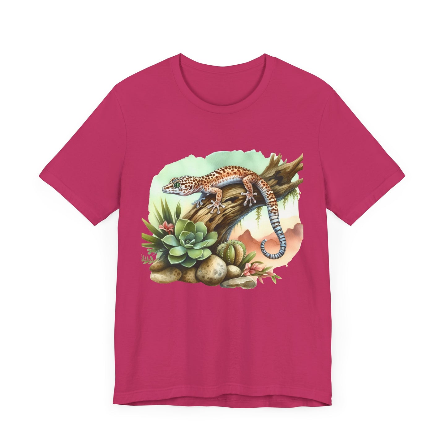 Gecko in a Tree Unisex Jersey Tee - Casual Everyday Wear - Great for Reptile Lovers