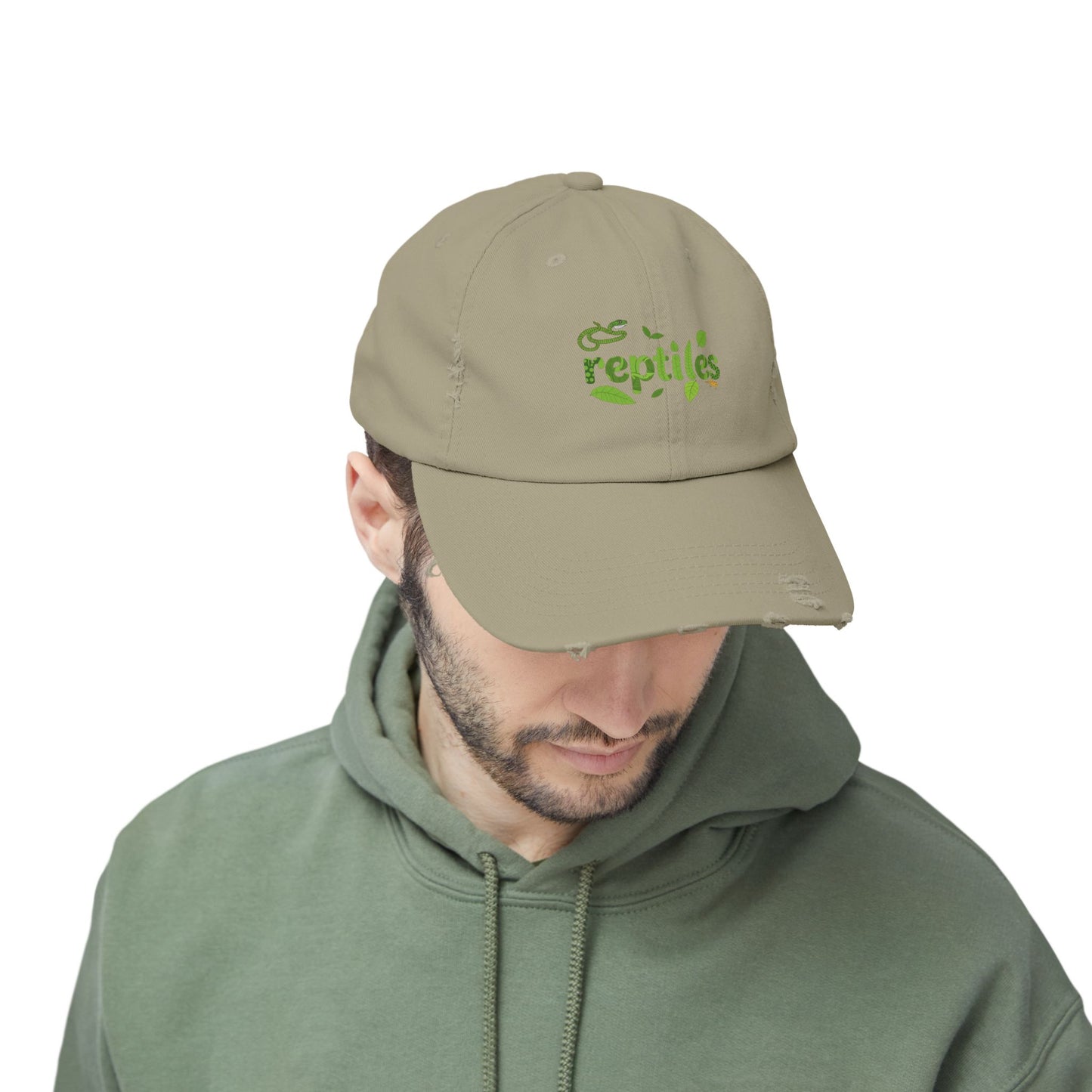 Reptiles Unisex Distressed Cap - Casual Streetwear Hat for Everyday Use - Great for Reptile Lovers