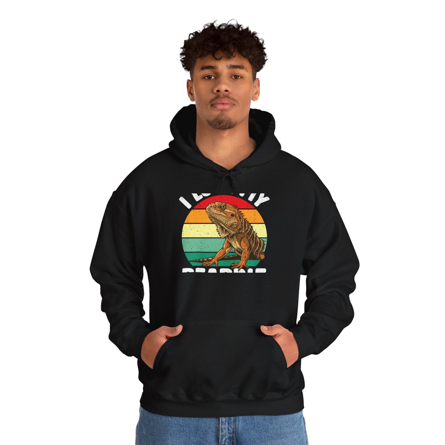 Beardie Unisex Hooded Sweatshirt with Bold Print - Great for Reptile Lovers