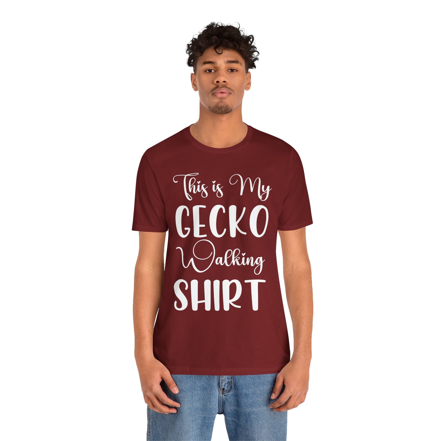 "This is my Gecko Walking Shirt" Unisex Jersey Tee - Casual Everyday Wear - Great for Reptile Lovers