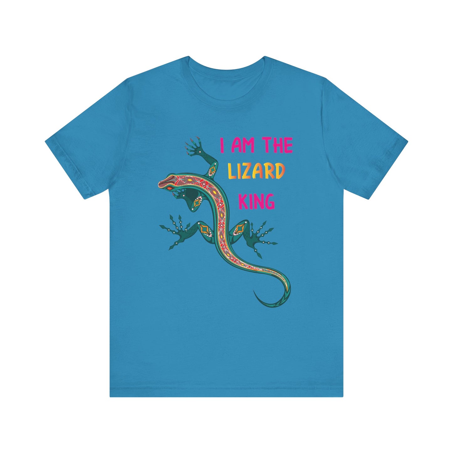 "I Am the Lizard King" Print Unisex Jersey Tee - Casual Everyday Wear - Great for Reptile Lovers