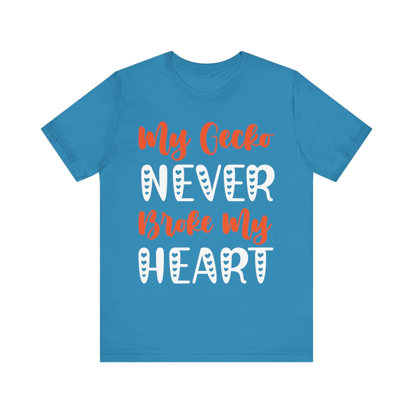 My Gecko Never Broke My Heart" Unisex Jersey Tee - Casual Everyday Wear - Great for Reptile Lovers