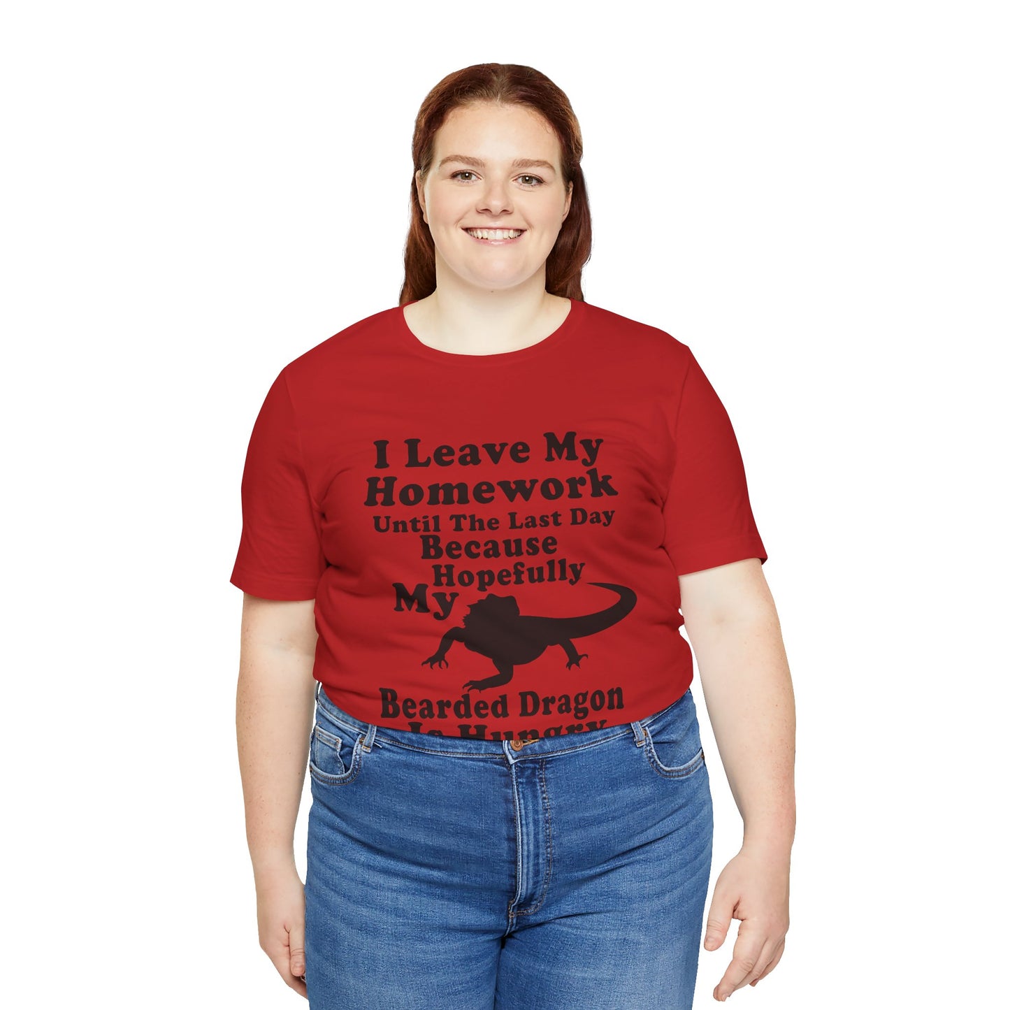 "Hopefully My Bearded Dragon is Hungry" Unisex Jersey Tee - Casual Everyday Wear - Great for Reptile Lovers