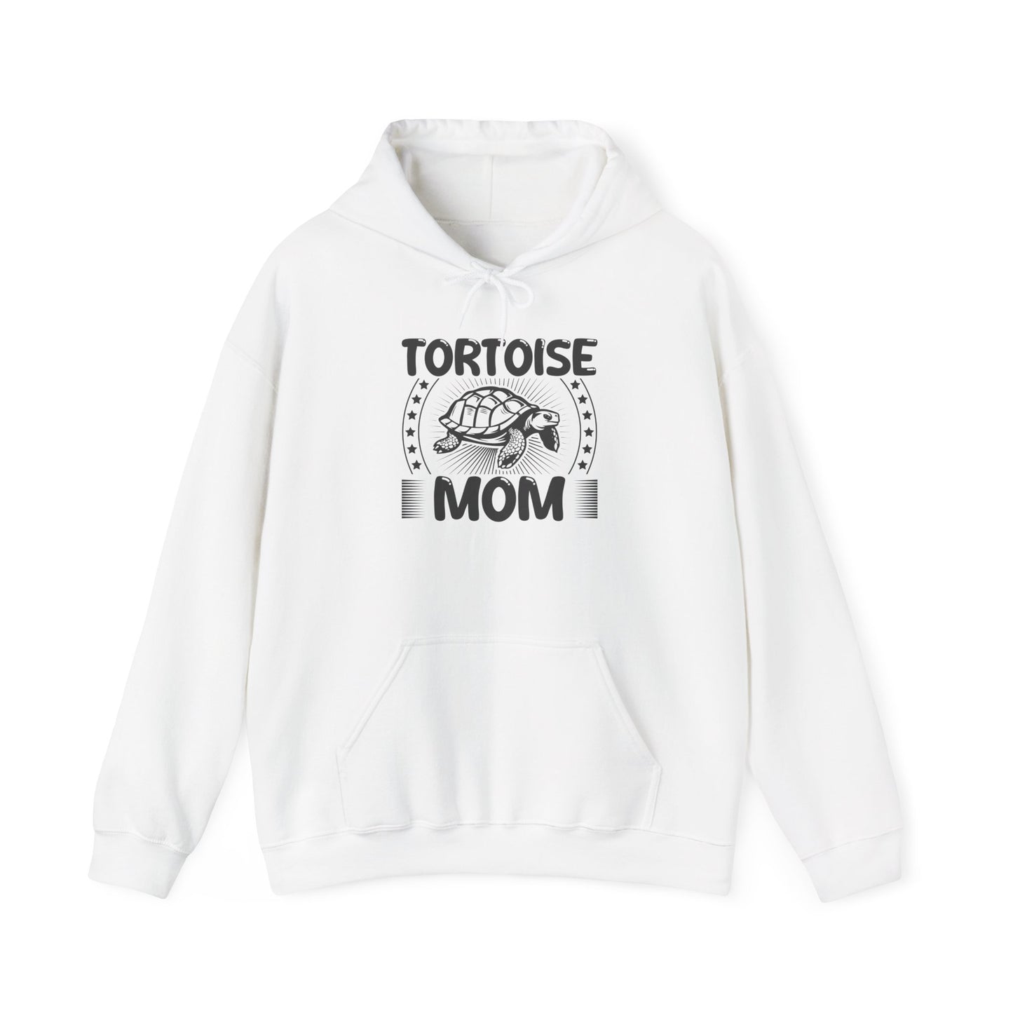"Tortoise Mom" Unisex Hooded Sweatshirt with Bold Print - Great for Reptile Lovers