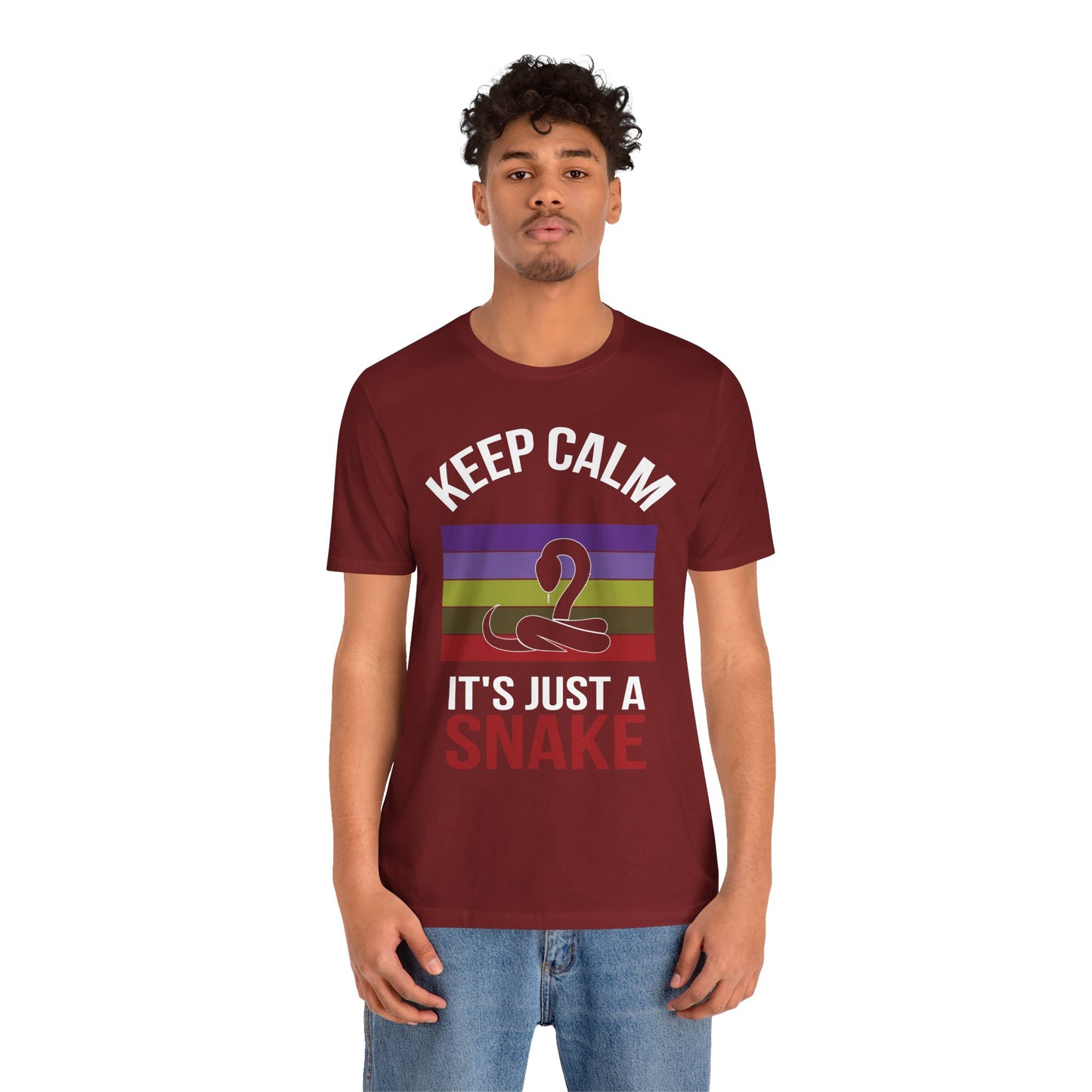 "It's Just a Snake" Unisex Jersey Tee - Casual Everyday Wear - Great for Reptile Lovers