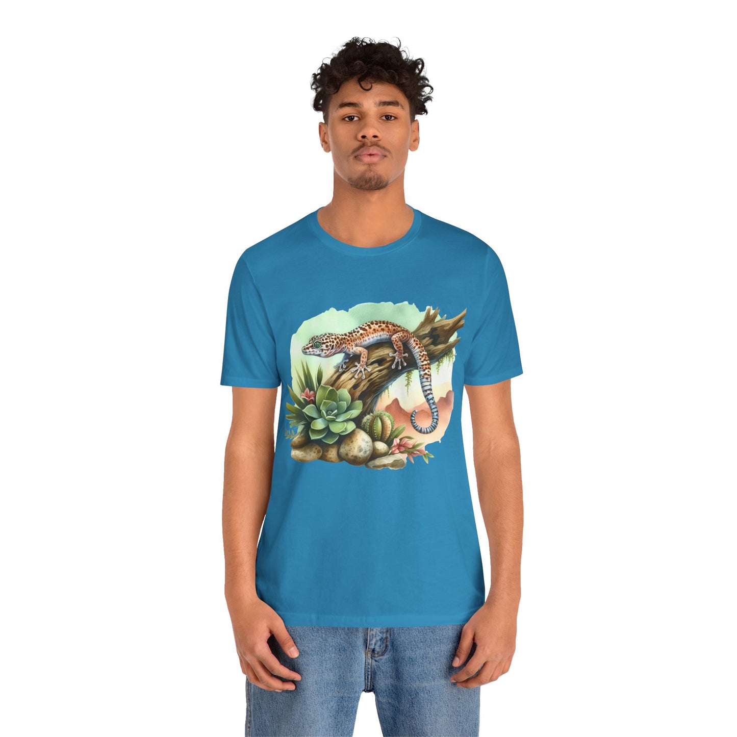 Gecko in a Tree Unisex Jersey Tee - Casual Everyday Wear - Great for Reptile Lovers
