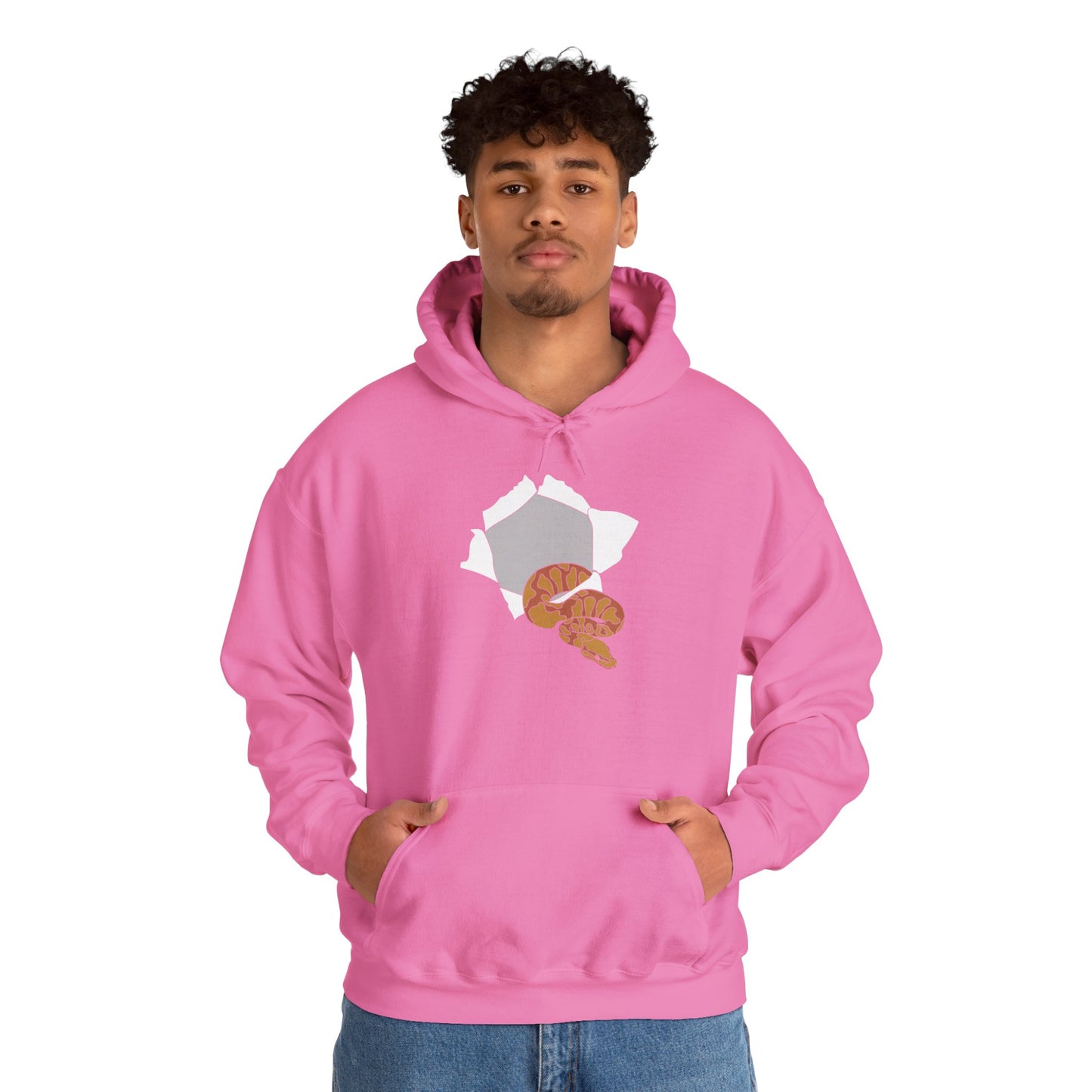 Python Escape Unisex Hooded Sweatshirt with Bold Print - Great for Reptile Lovers